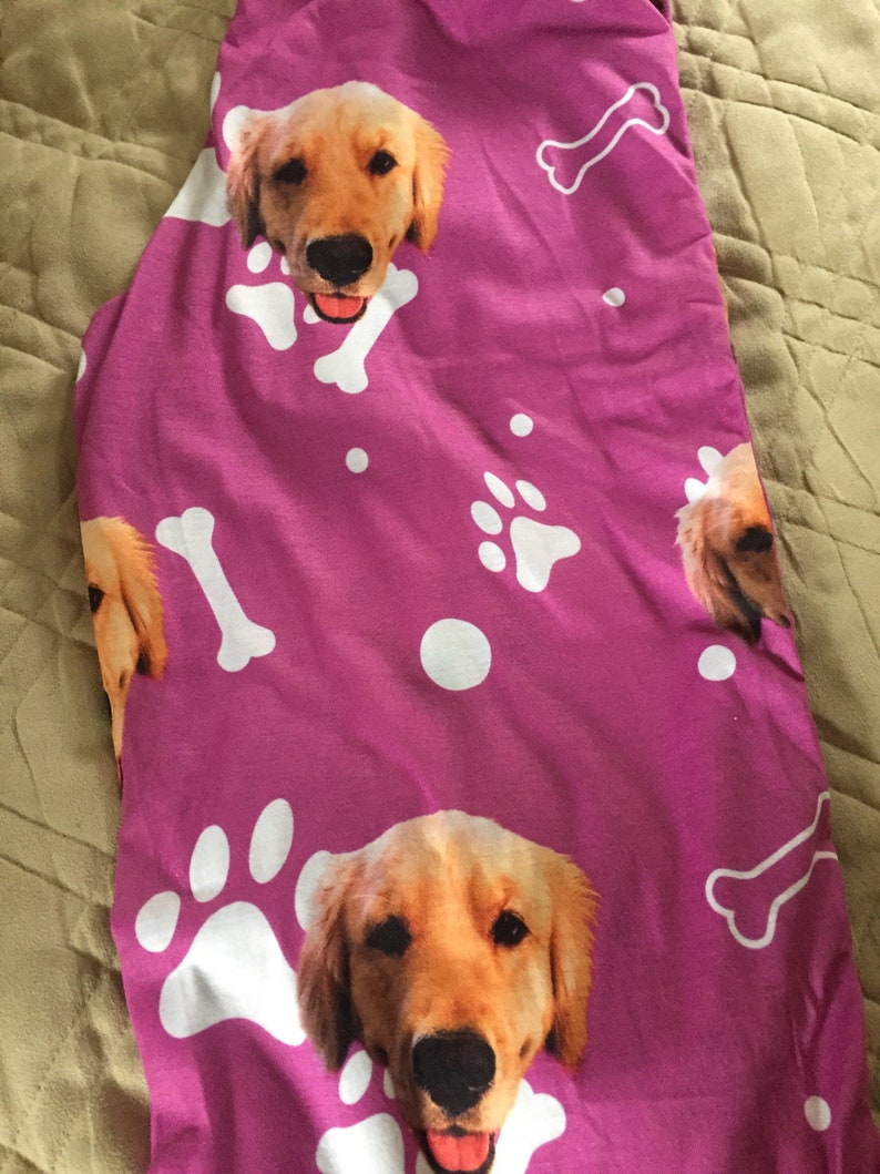 Dog Photo Pajamas Awesome Custom Print Pajamas with Dog Personalized Paw Print