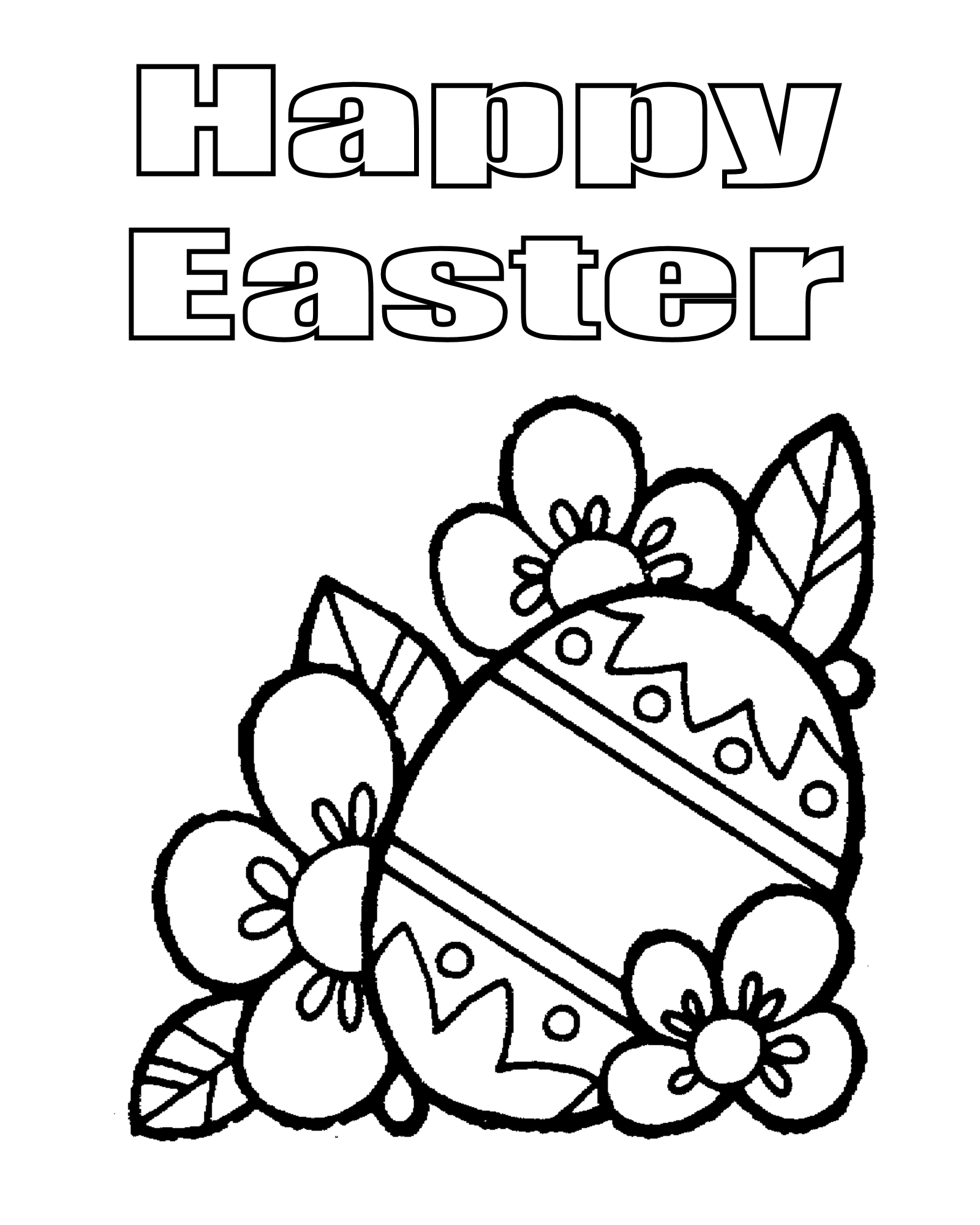 Easter Pics to Print and Color Lovely Happy Easter Coloring Pages Best Coloring Pages for Kids