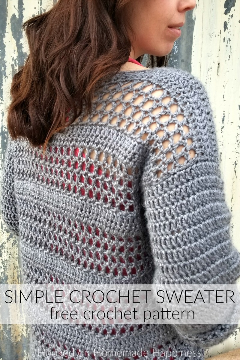 Easy Crochet Sweater Pattern Awesome Simple Crochet Sweater Pattern 4 Hooked On Homemade Happiness