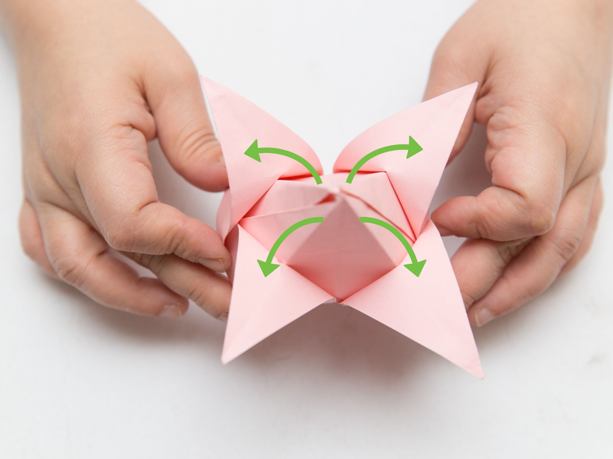 Easy Paper Folding Lovely How to Fold Paper Flowers 10 Steps with Wikihow