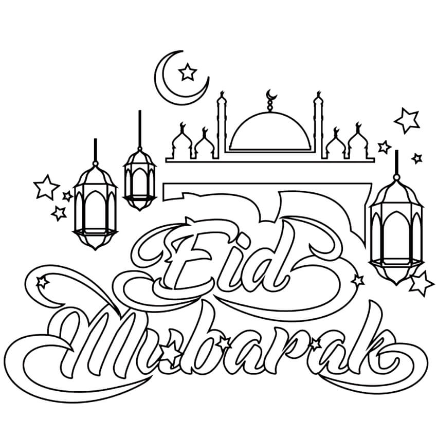 Eid Mubarak Coloring Pages Lovely Eid Mubarak Coloring Page Free Printable Coloring Pages for Kids