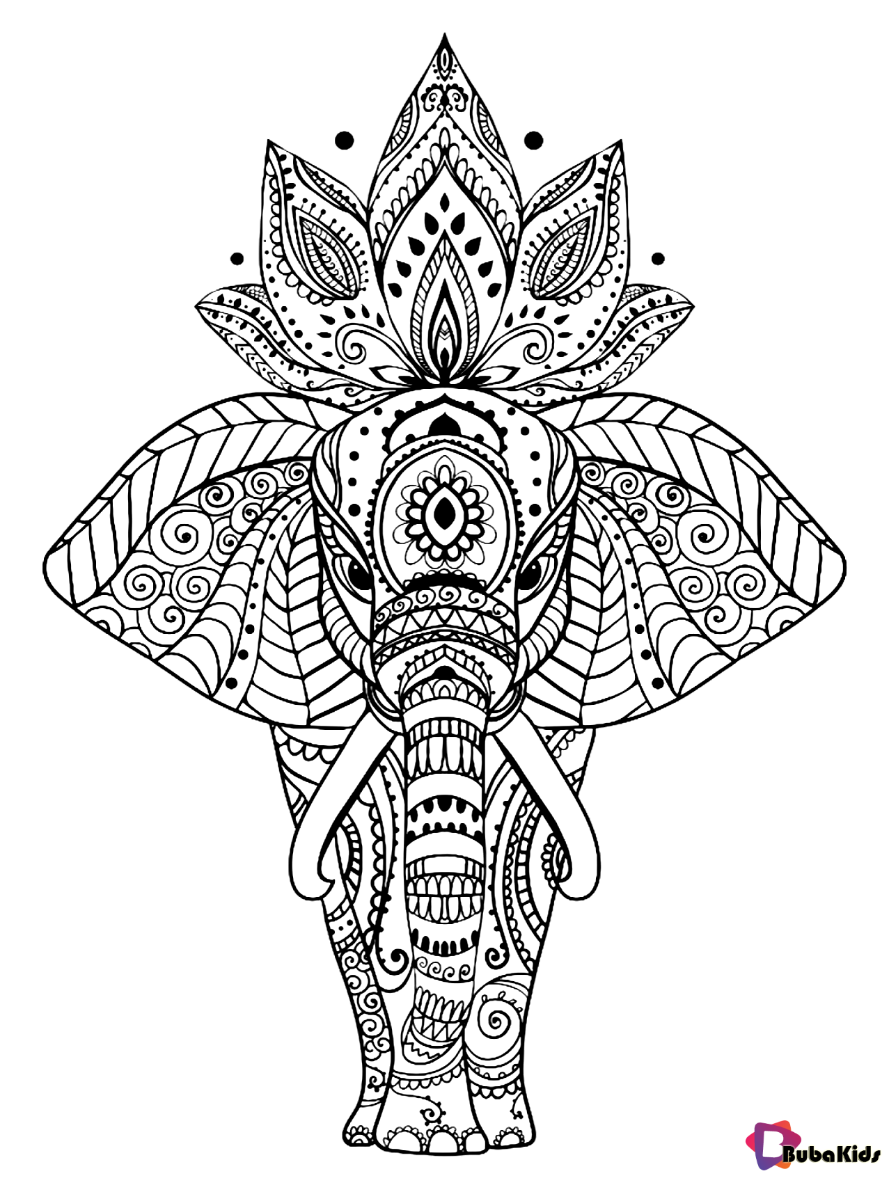 Elephant Mandala Coloring Page Elegant Animal Elephant Mandala Coloring Page for Kids and Adults