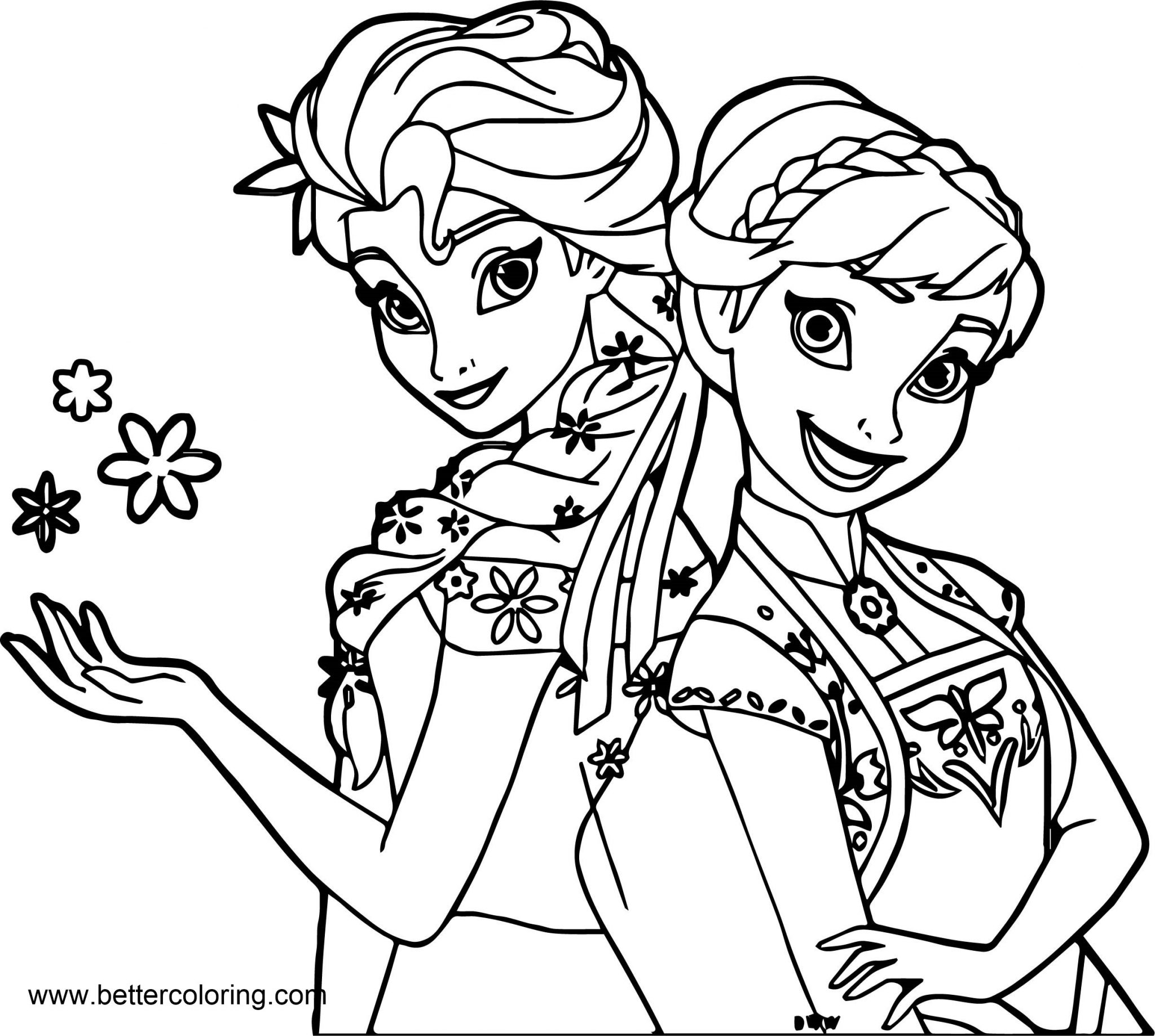 Elsa and Anna Coloring Sheet Lovely Frozen Elsa and Anna Coloring Pages Free Printable Coloring Pages