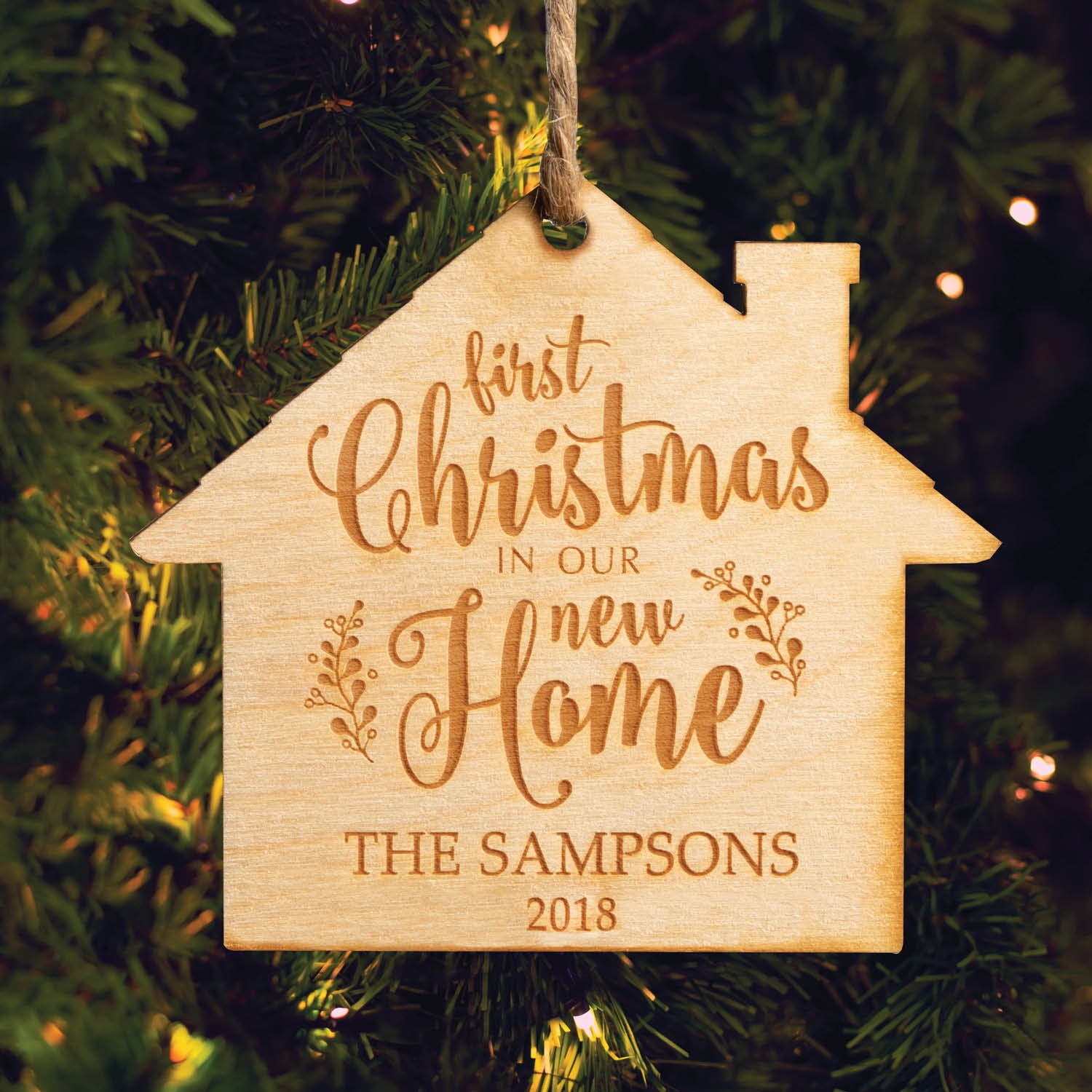 First Xmas In New Home ornament Awesome First Christmas In Our New Home Personalized Wood ornament Walmart