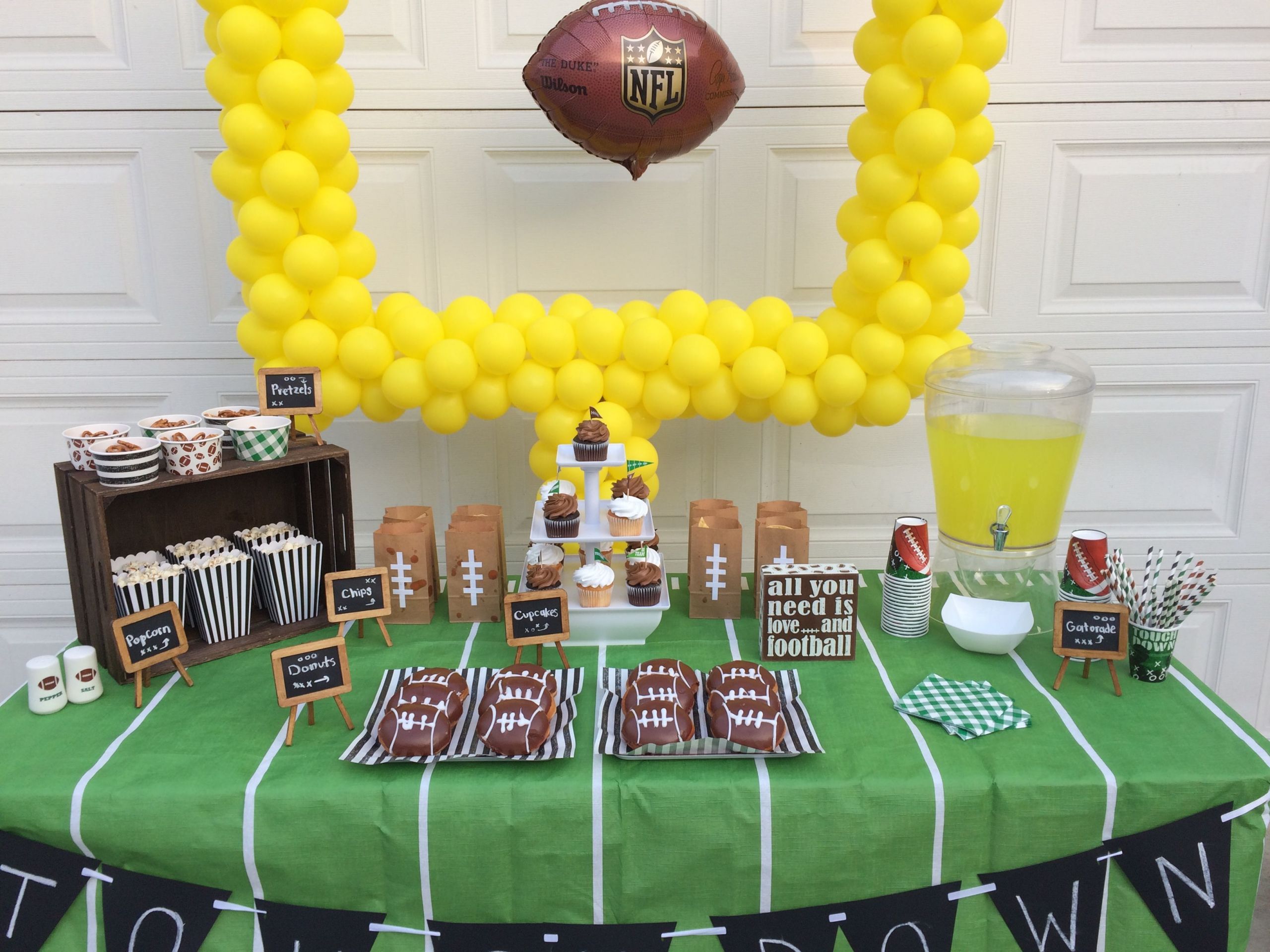 Football theme Birthday Party Elegant Sports Birthday Party