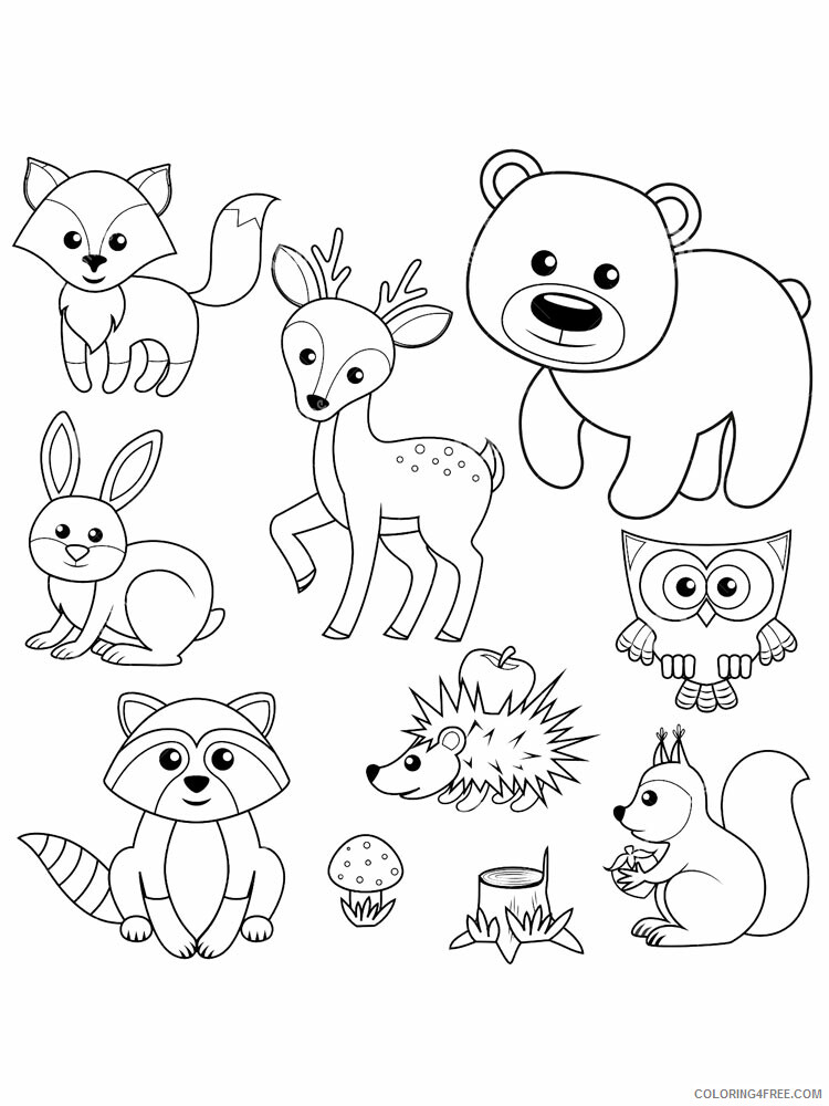 Forest Animal Coloring Pages Best Of forest Animals Coloring Pages Animal Printable Sheets forest Animals 21