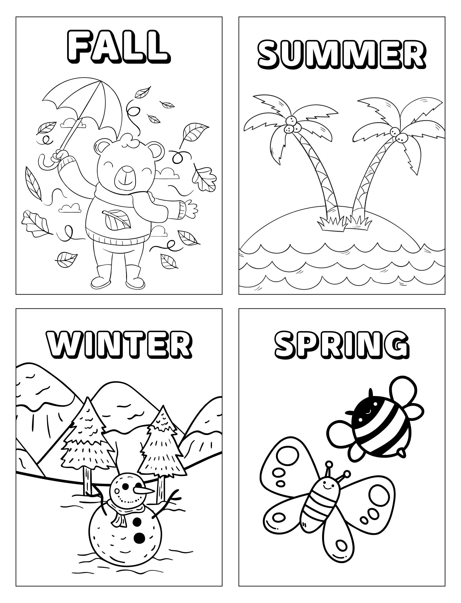 Four Seasons Coloring Page Inspirational Seasons Preschool Coloring Pages 10 Free Pdf Printables