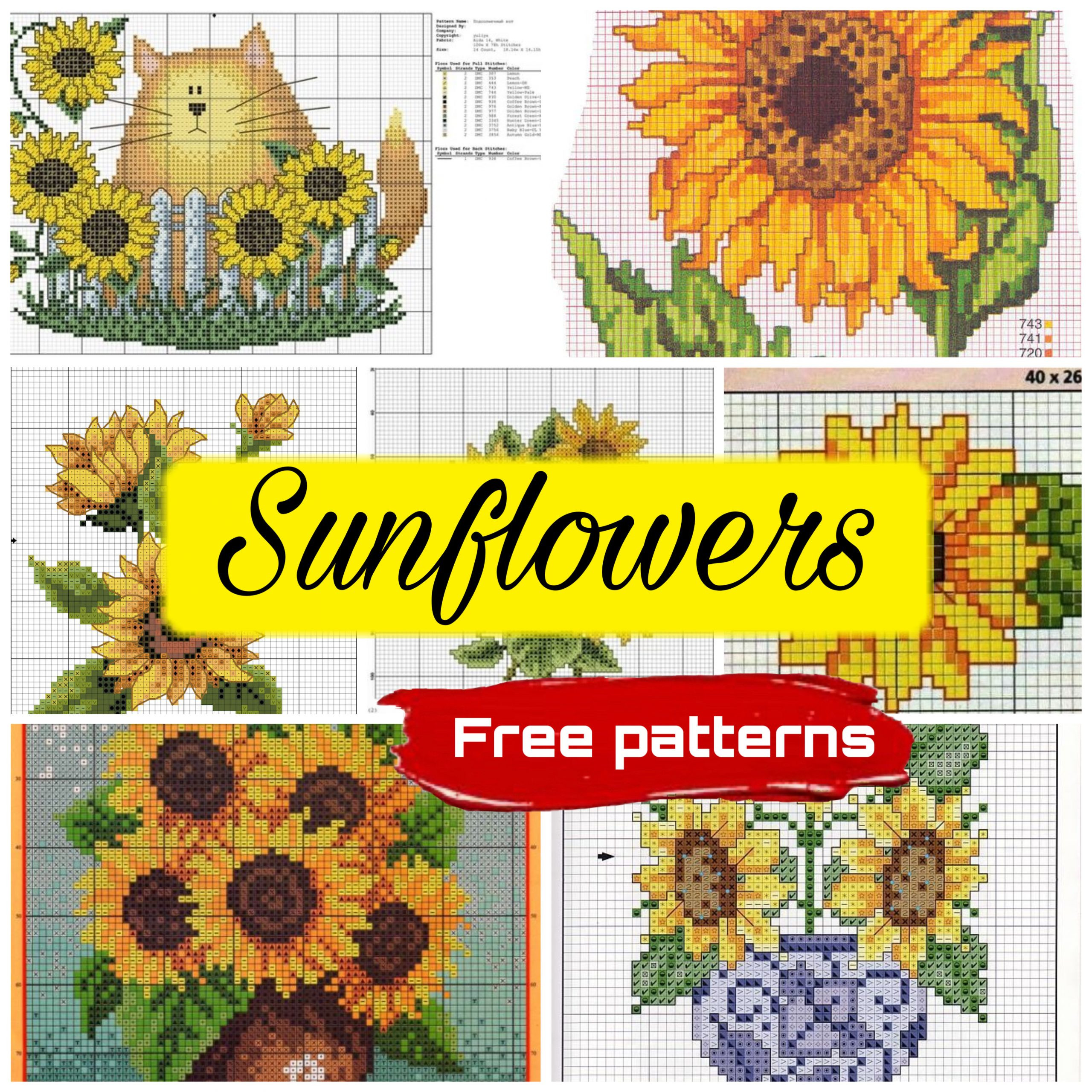 Free Cross Stitch Patterns New 12 Free Cross Stitch Patterns with Sunflowers