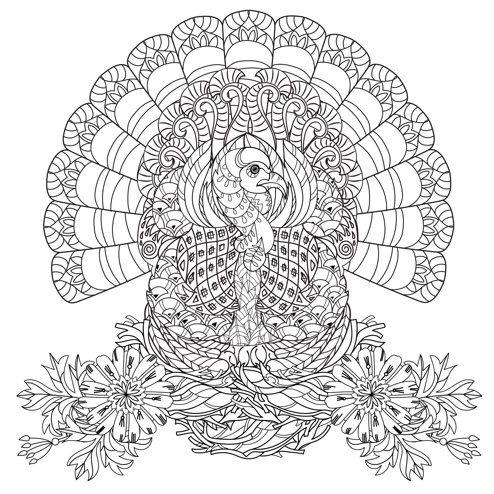 Free Thanksgiving Coloring Pages for Adults Beautiful Thanksgiving Turkey Thanksgiving Adult Coloring Pages