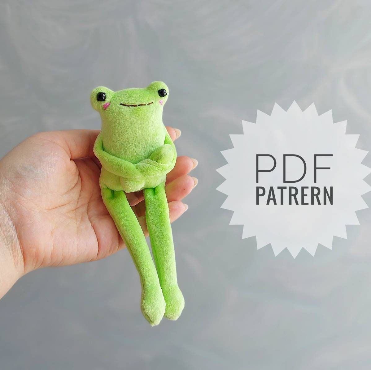 Frog Stuffed Animal Pattern Luxury Plush Frog Sewing Pattern This Product Contains Pdf Pattern and