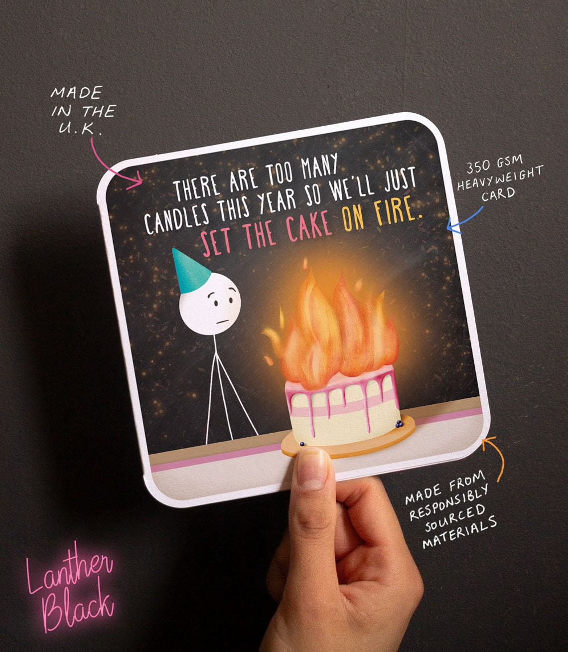 Funny Candles Birthday Awesome too Many Candles Funny Birthday Card Set the Cake On Fire