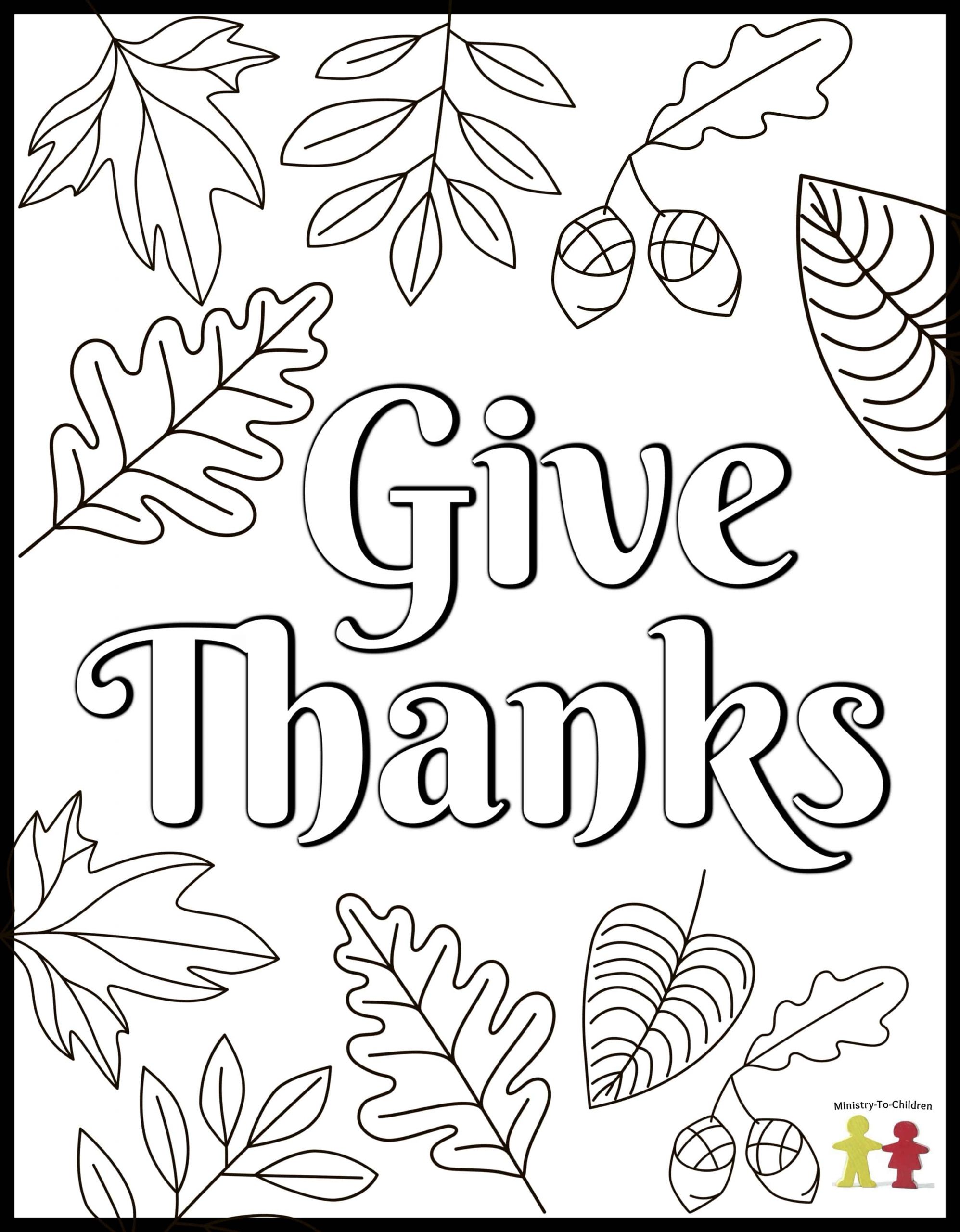 Give Thanks Coloring Sheet Best Of Thanksgiving Coloring Pages Free Printable for Kids