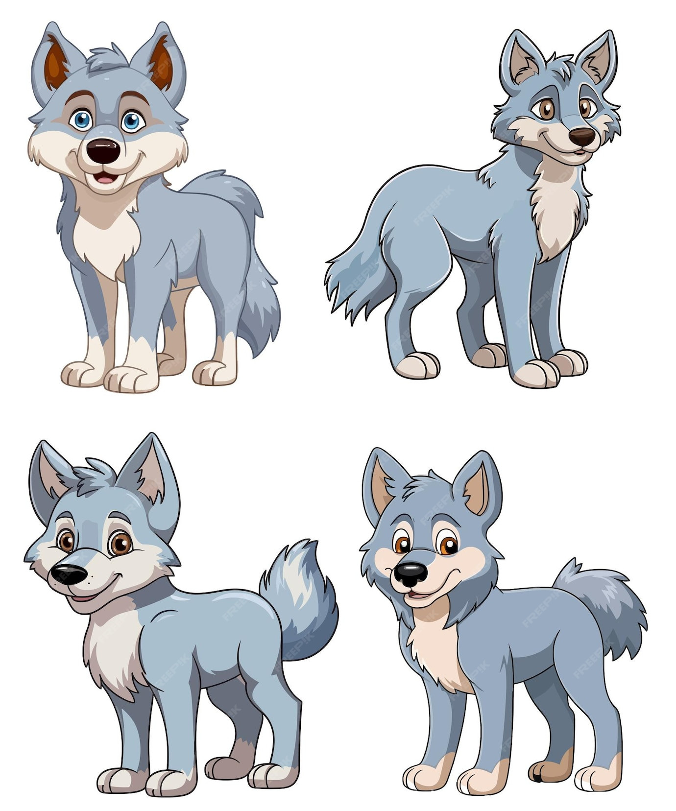 Gray Wolf Clipart New Premium Vector