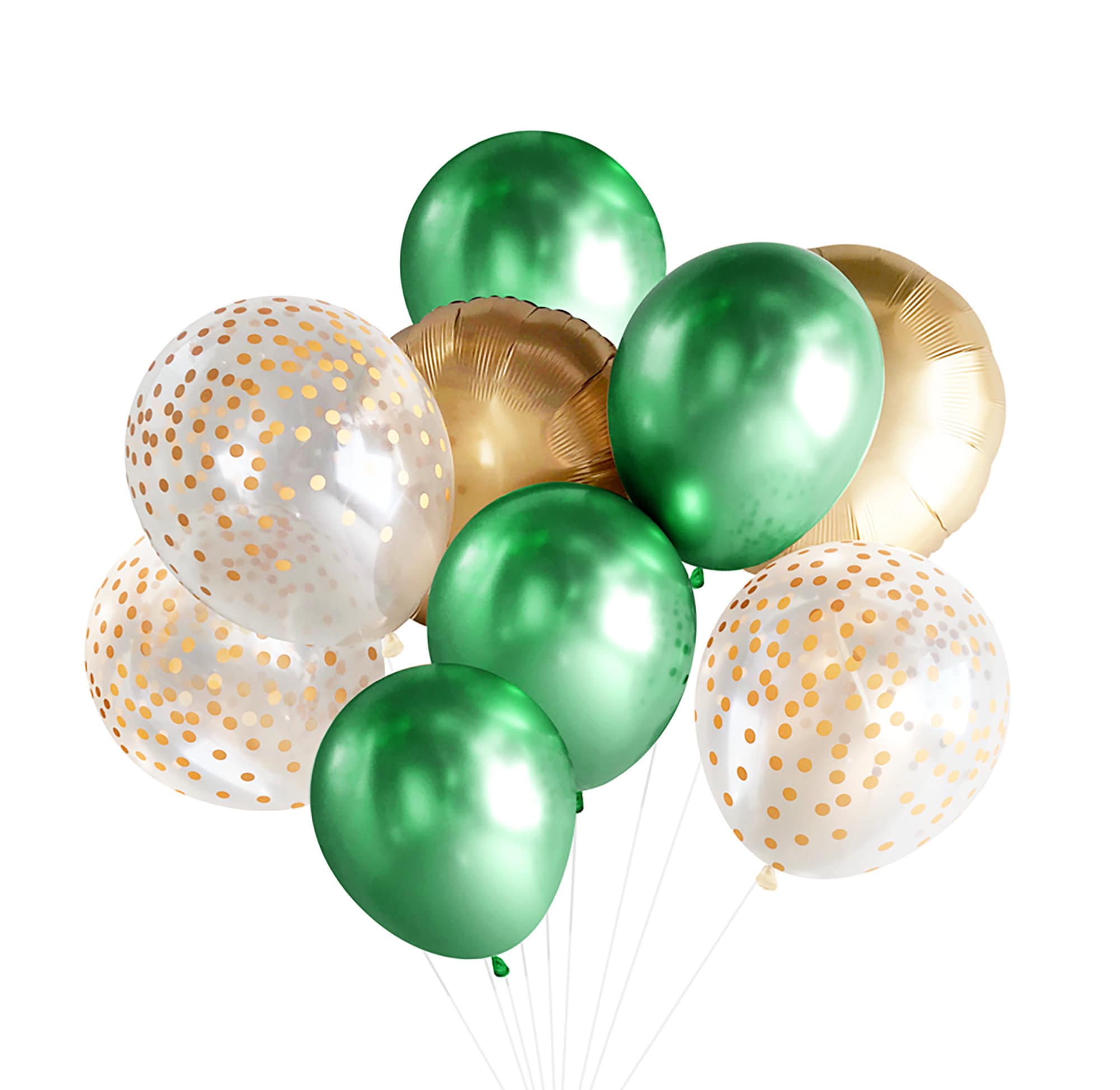 Green and Gold Balloons Inspirational Green and Gold Balloons Balloon Bouquet Bundle Christmas Etsy