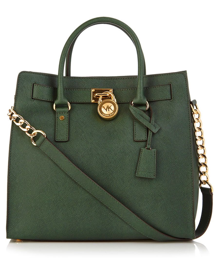 Green Michael Kors Purse Awesome Dark Green Leather Padlock Satchel