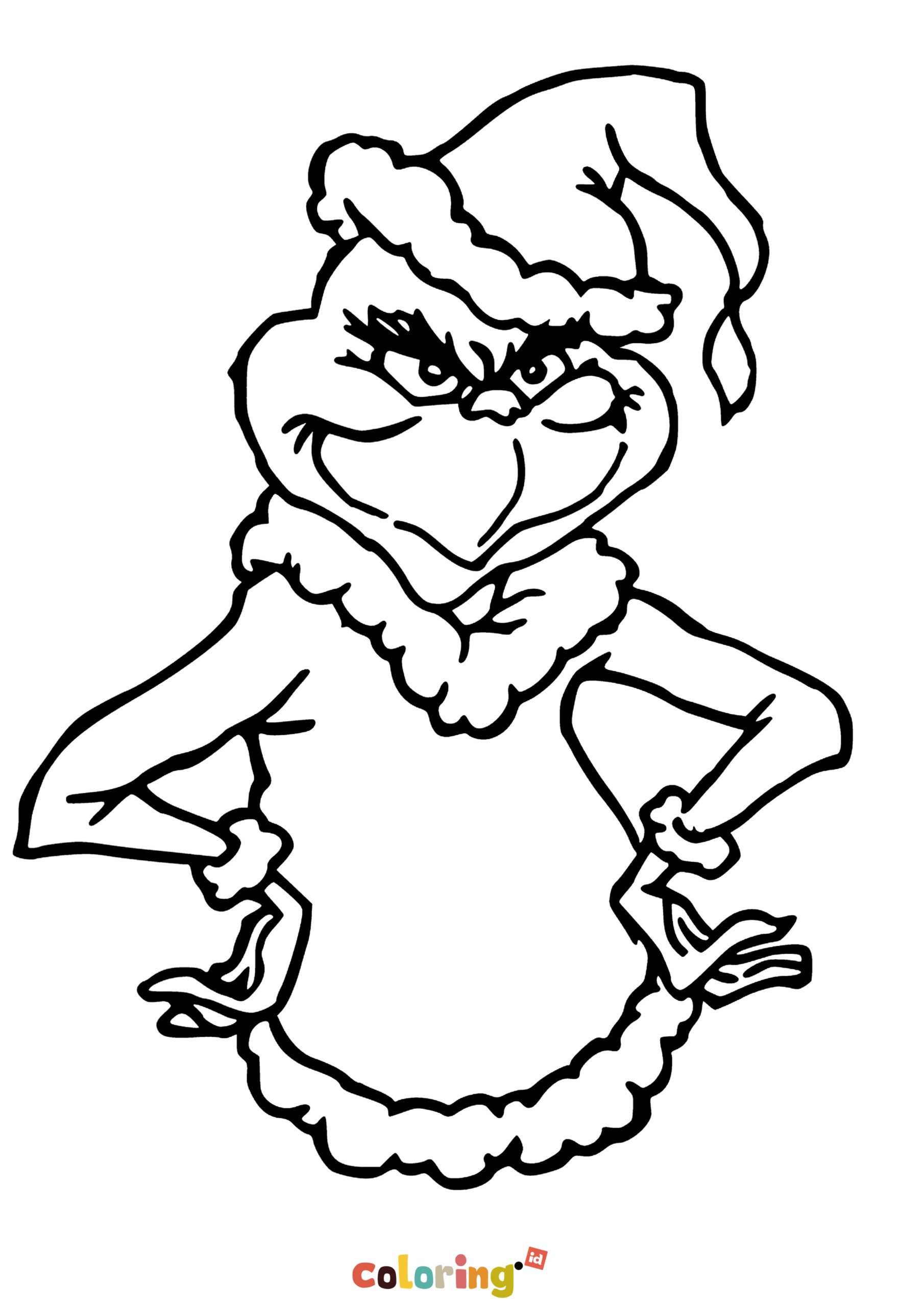 Grinch Cute Christmas Coloring Pages Unique Printable Grinch Christmas Coloring Pages