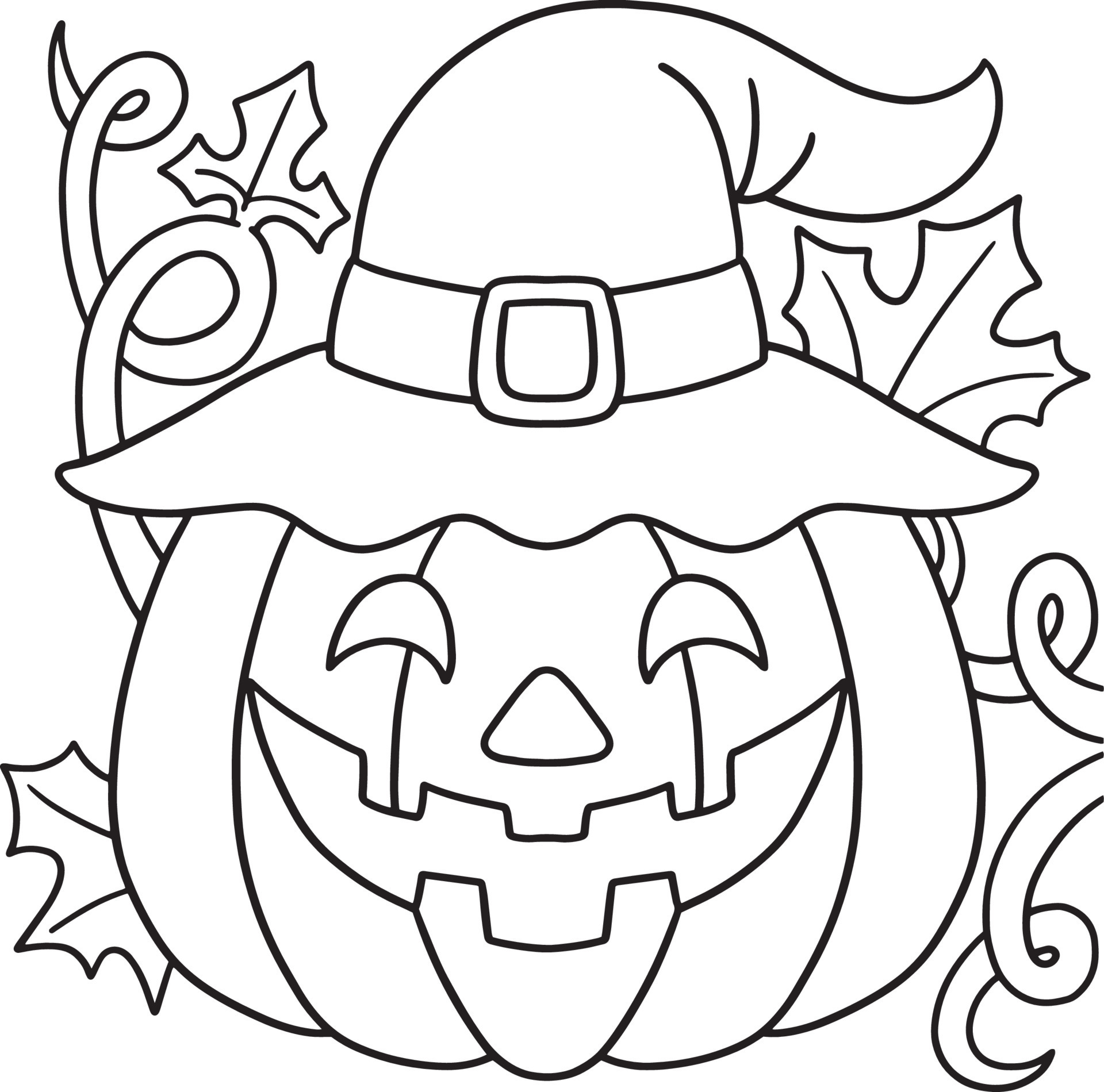 Halloween Pumpkin Coloring Pages Unique Pumpkin Halloween Coloring Page for Kids Vector Art at Vecteezy