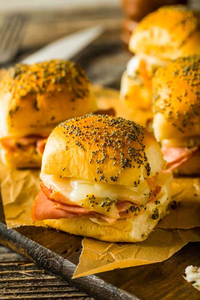 Ham and Cheese Party Sandwiches Awesome Hot Ham and Cheese Party Sandwiches • the Wicked Noodle