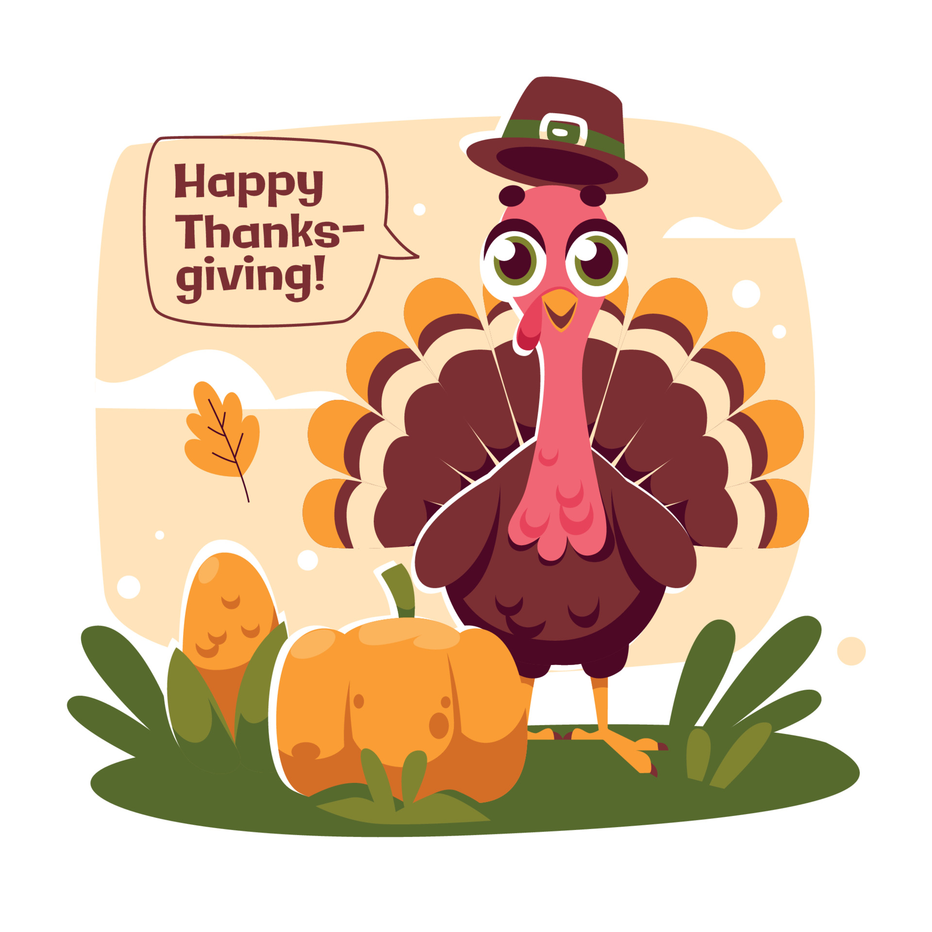 Happy Thanksgiving Images Cute Awesome Happy Thanksgiving with Cute Turkey Vector Art at Vecteezy