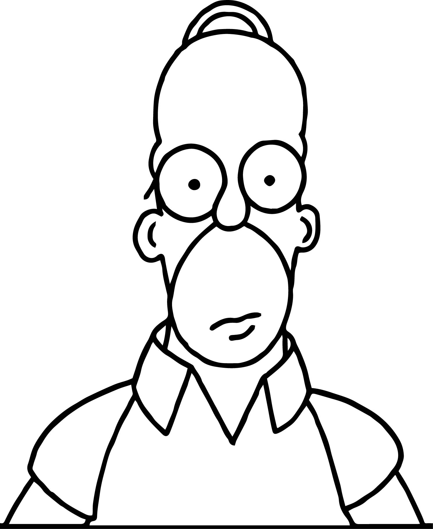 Homer Simpson Coloring Page Beautiful Homer Simpson Coloring Page at Getcolorings