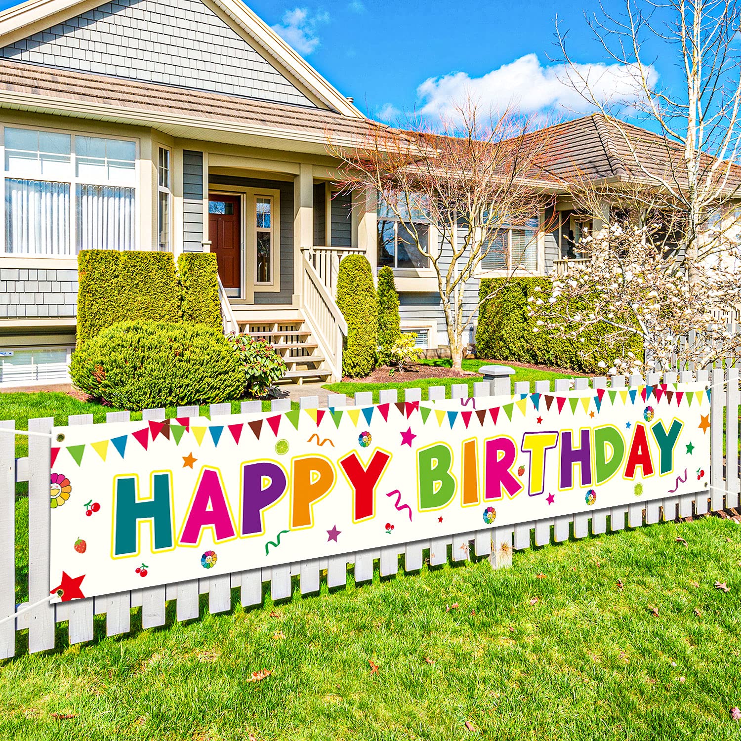 Huge Happy Birthday Banner Lovely Happy Birthday Banner Colorful Happy Birthday Yard Banner Big