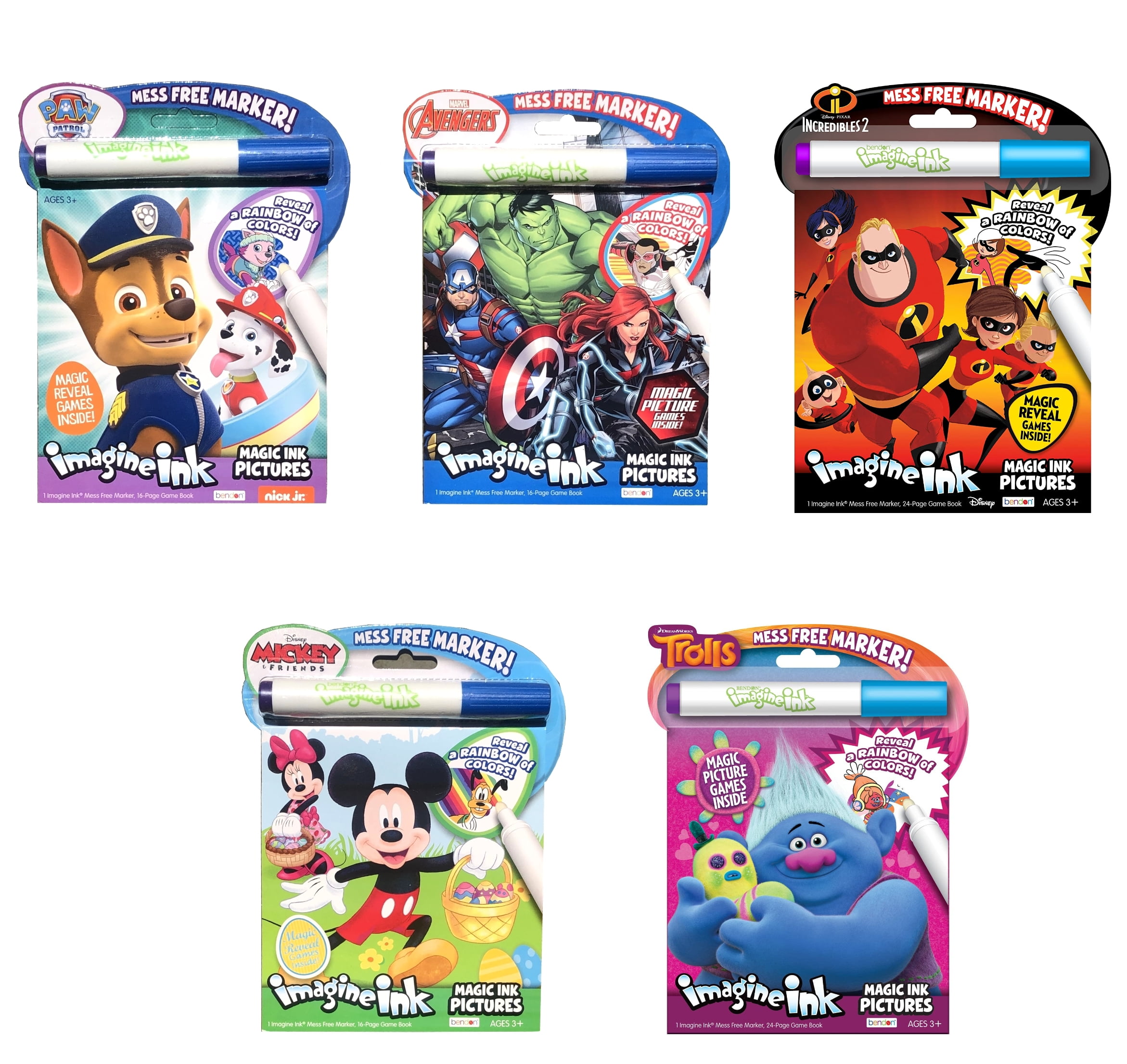 Invisible Ink Coloring Book New assortment Boys Bundle Of 5 Imagine Ink Coloring Book Featuring