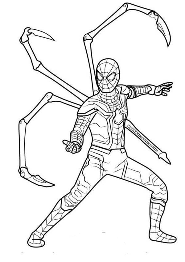 Iron Spider Coloring Pages Awesome Iron Spider In Infinity War Coloring Page Free Printable Coloring