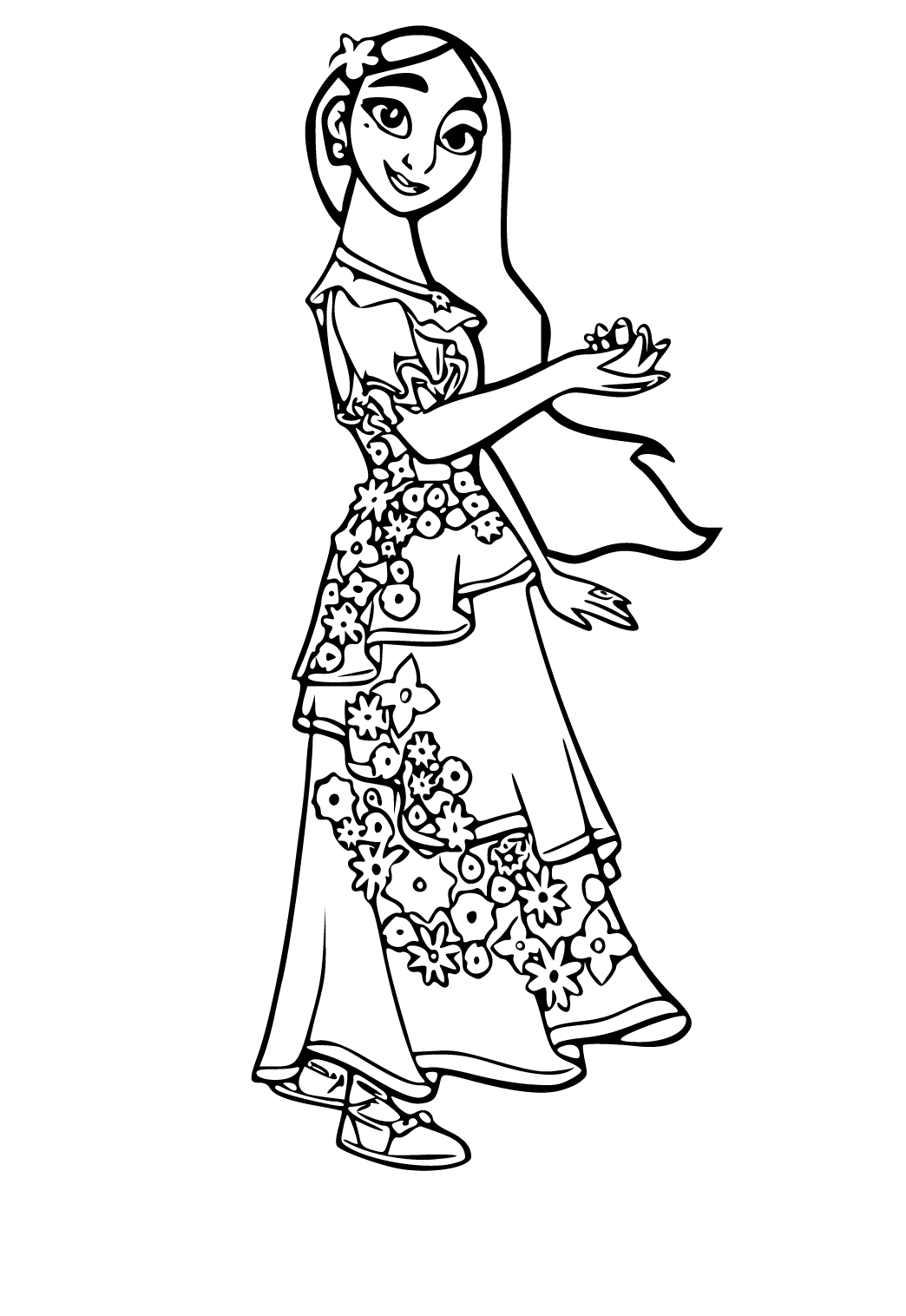 Isabela Encanto Coloring Pages New isabela Encanto Coloring Page Printable