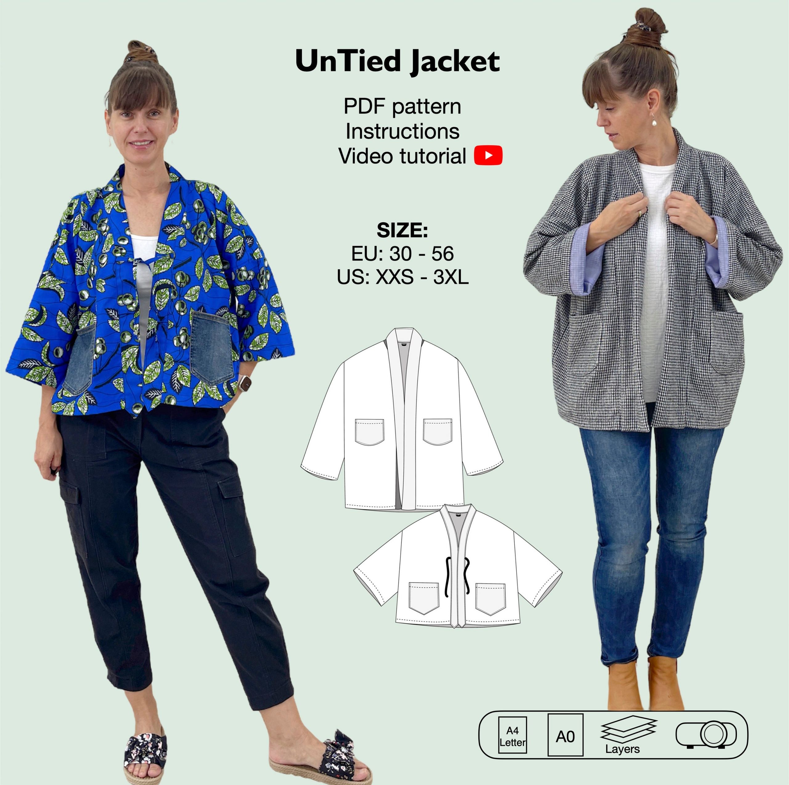 Kimono Jacket Sewing Pattern Inspirational Untied Kimono Jacket Sewing Pattern