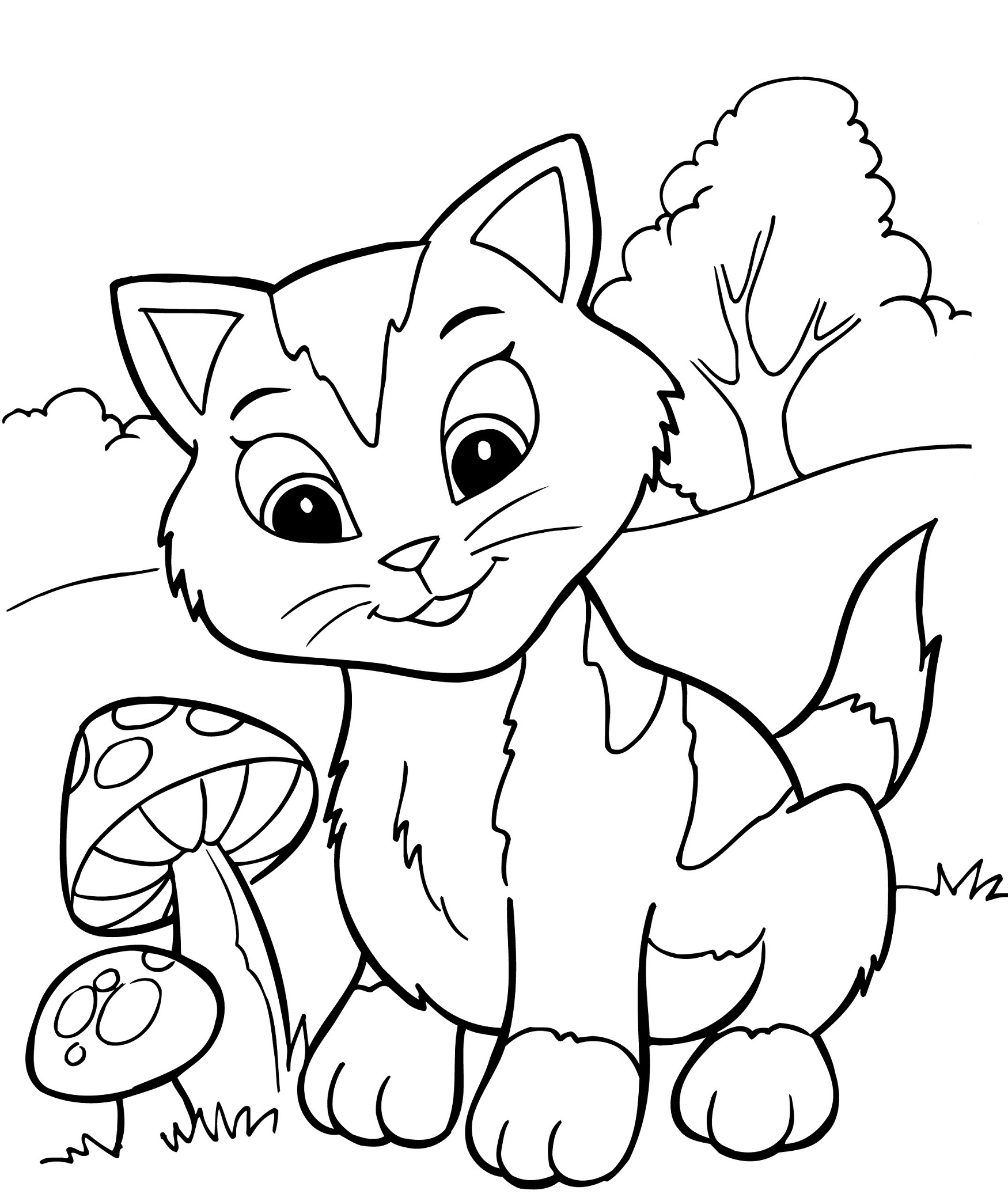 Kitty Cat Coloring Pages Awesome Free Printable Kitten Coloring Pages for Kids Best Coloring Pages for