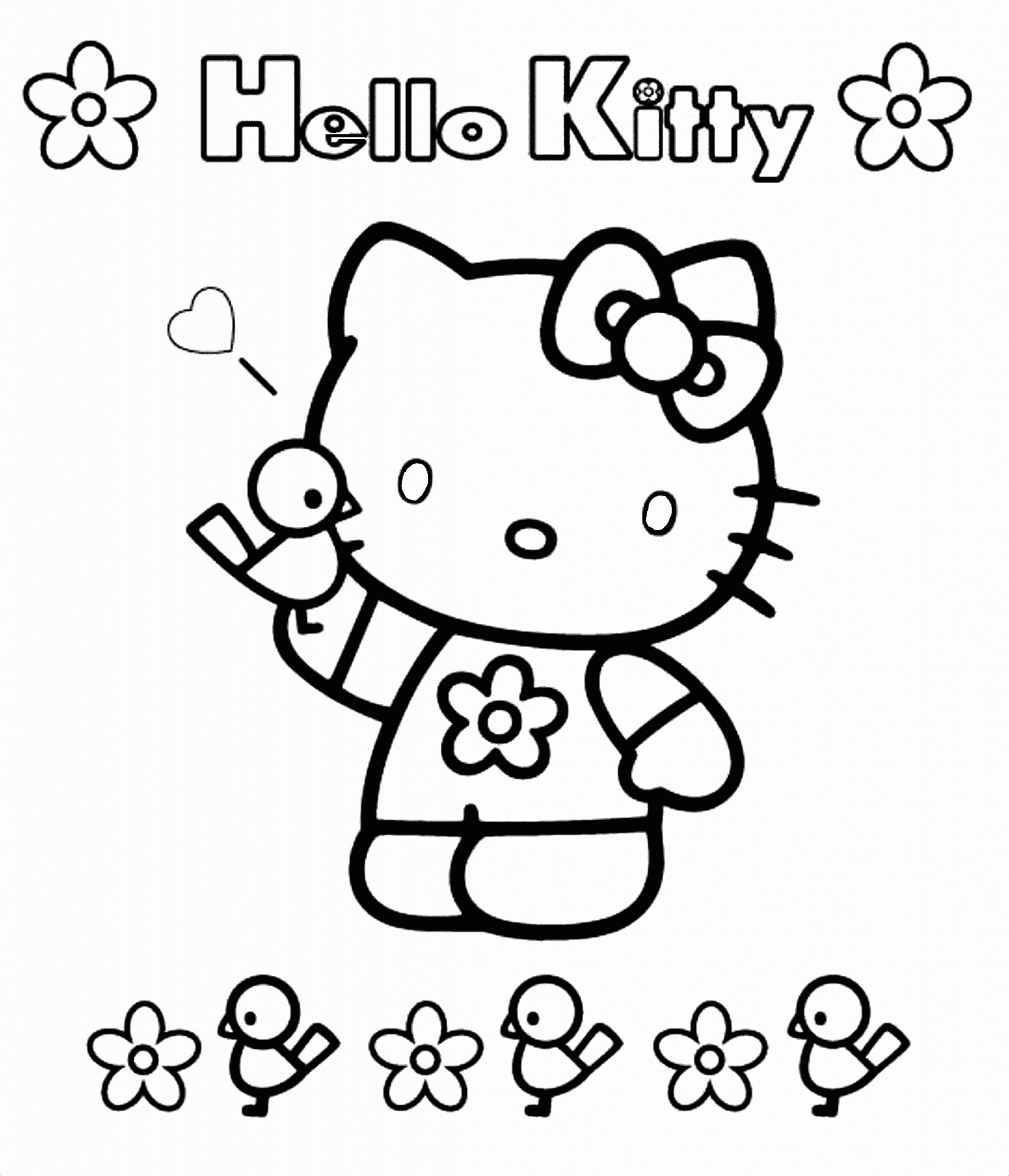 Kitty Picture to Color New Free Printable Hello Kitty Coloring Pages for Kids