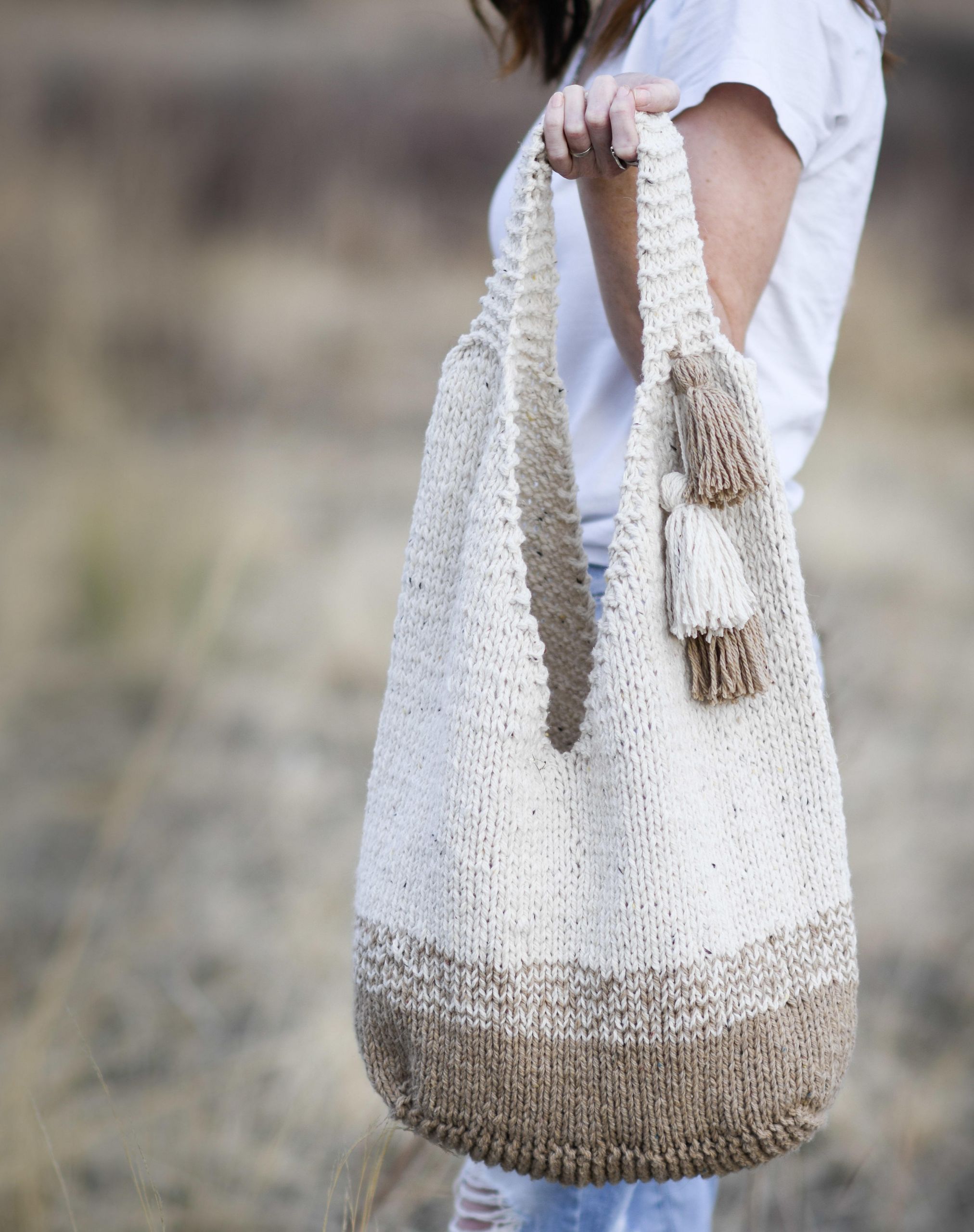 Knit tote Bag Luxury Slouchy Knit tote Bag