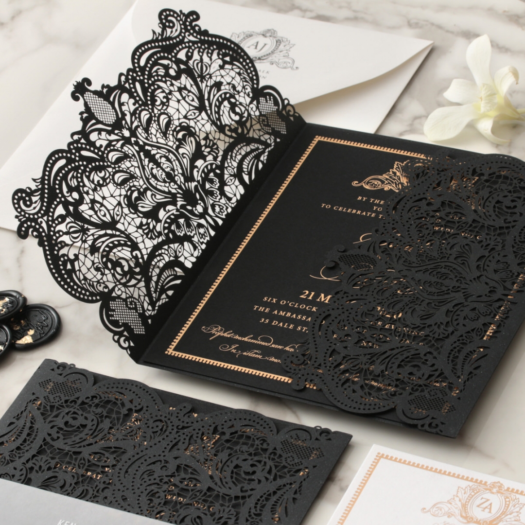 Lace Wedding Invitations Luxury Fit for A Queen