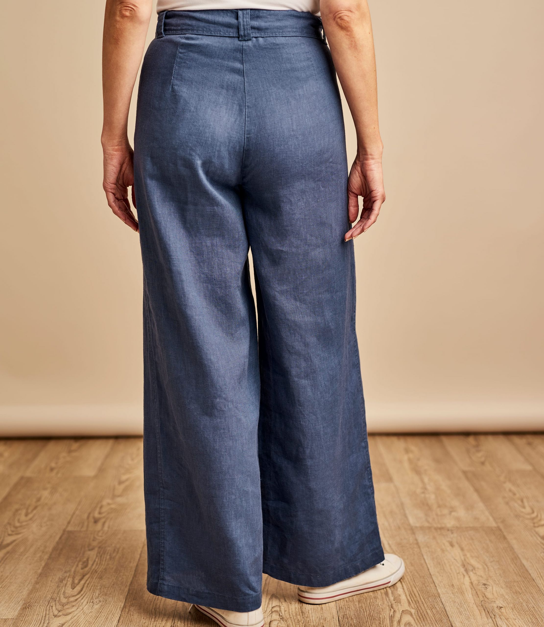 Ladies Wide Leg Trousers Inspirational Indigo Womens Wide Leg Linen Trousers