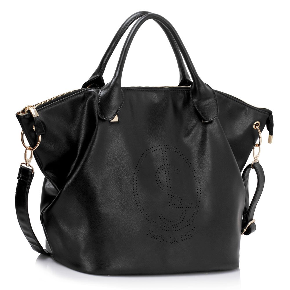 Large Black Handbag Best Of Ls Black tote Handbag with Long Strap