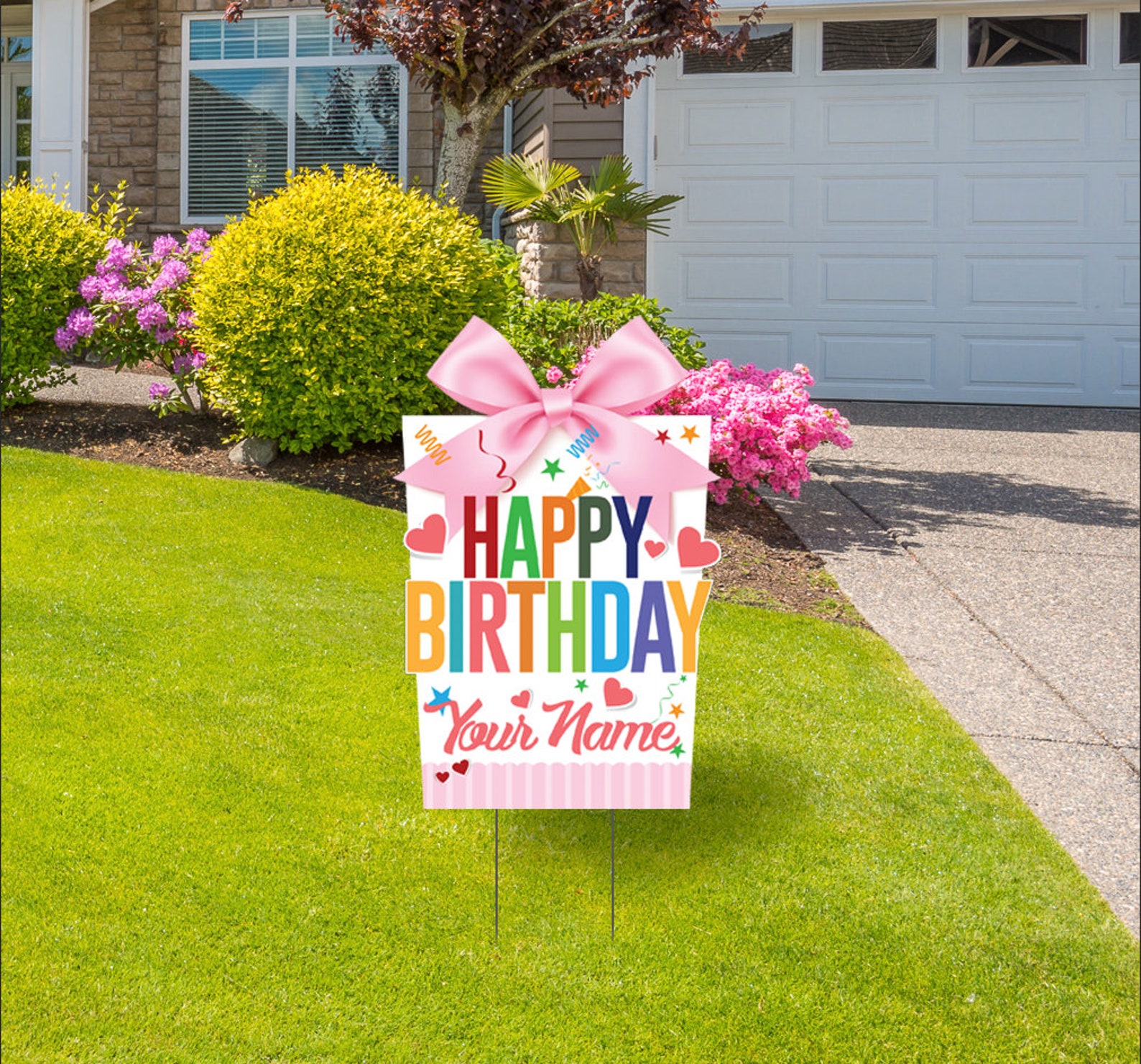 Lawn Birthday Signs New Happy Birthday Yard Sign Customized Lawn Decoration Outdoor