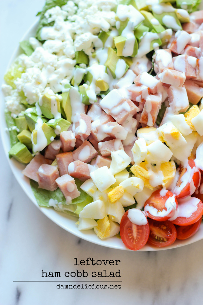 Leftover Thanksgiving Ham Recipe Awesome Leftover Thanksgiving Ham Cobb Salad Damn Delicious