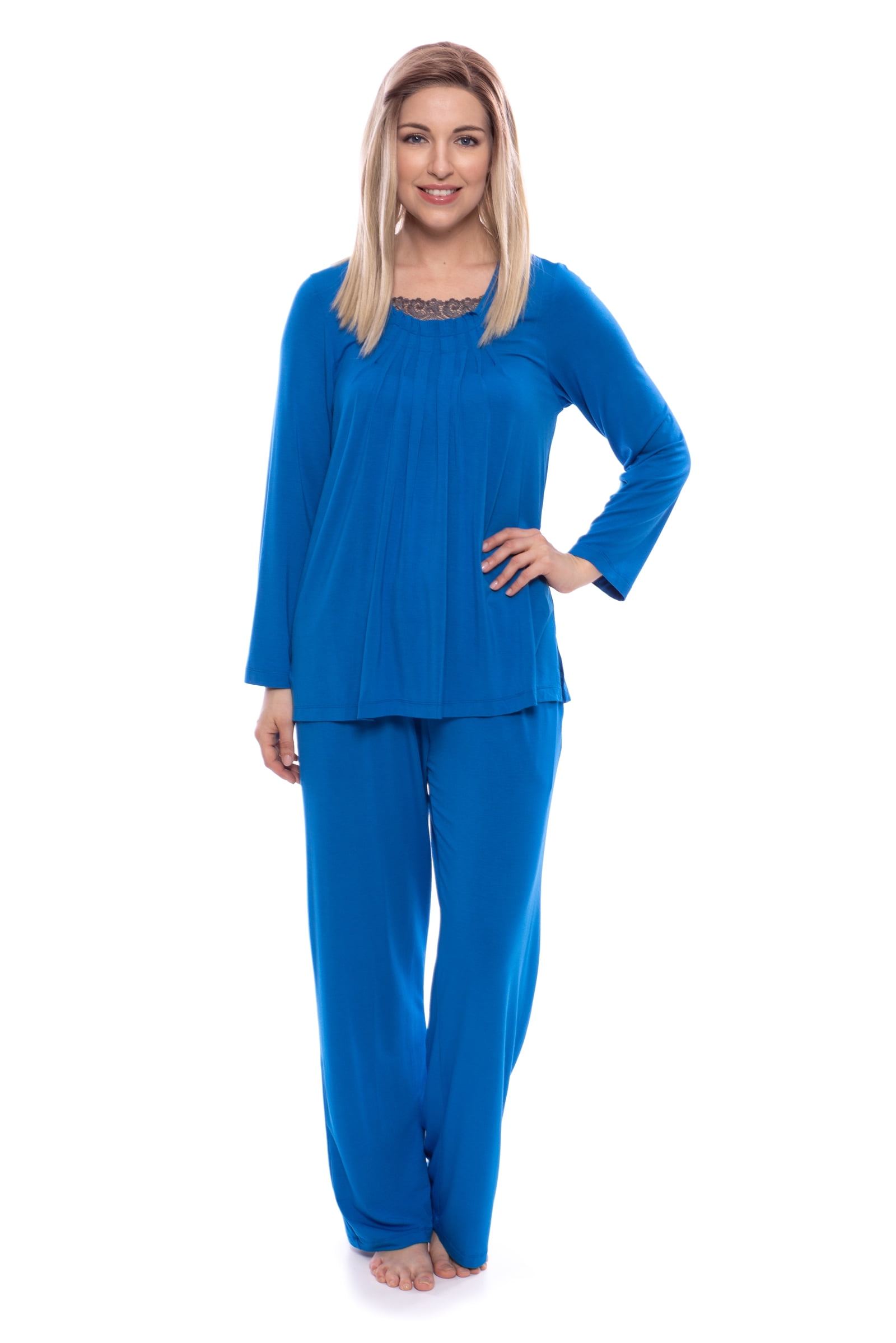 Long Sleeve Pajamas Luxury Women S Bamboo Viscose Pajama Set Tranquille Long Sleeve Pajamas by