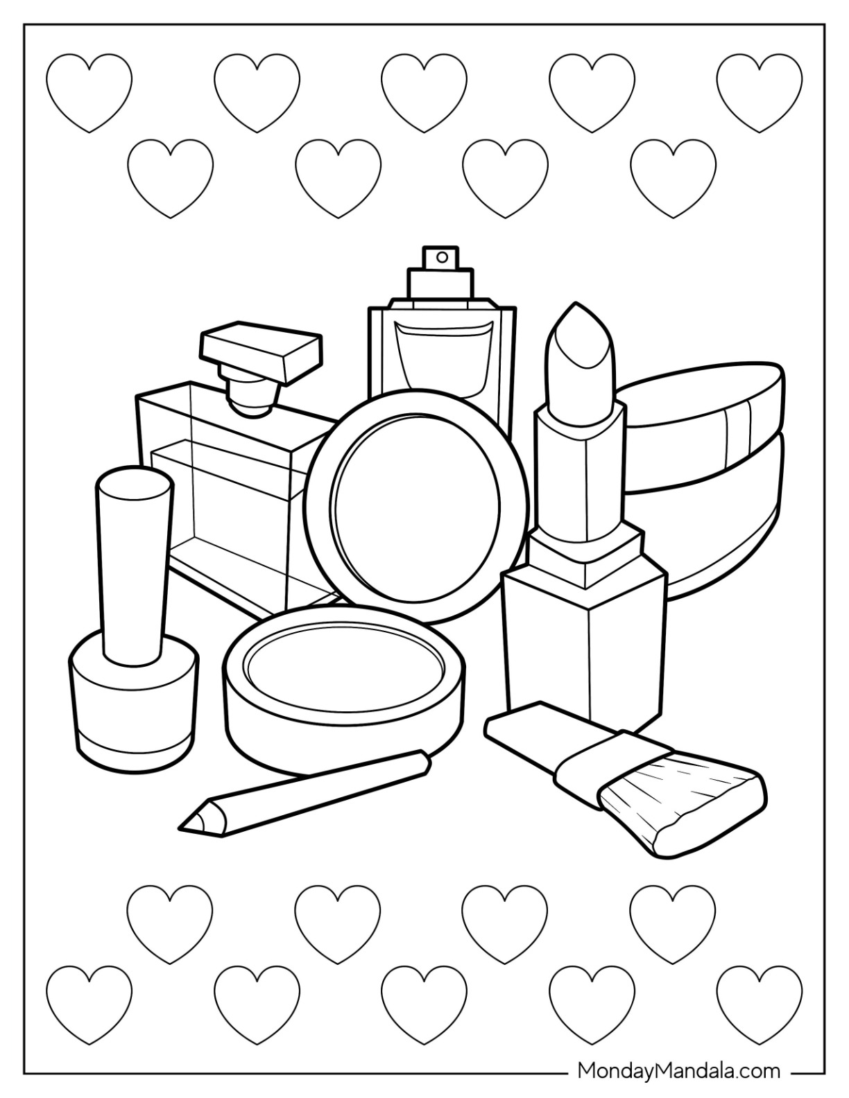 Makeup Coloring Pages Beautiful 20 Makeup Coloring Pages Free Pdf Printables