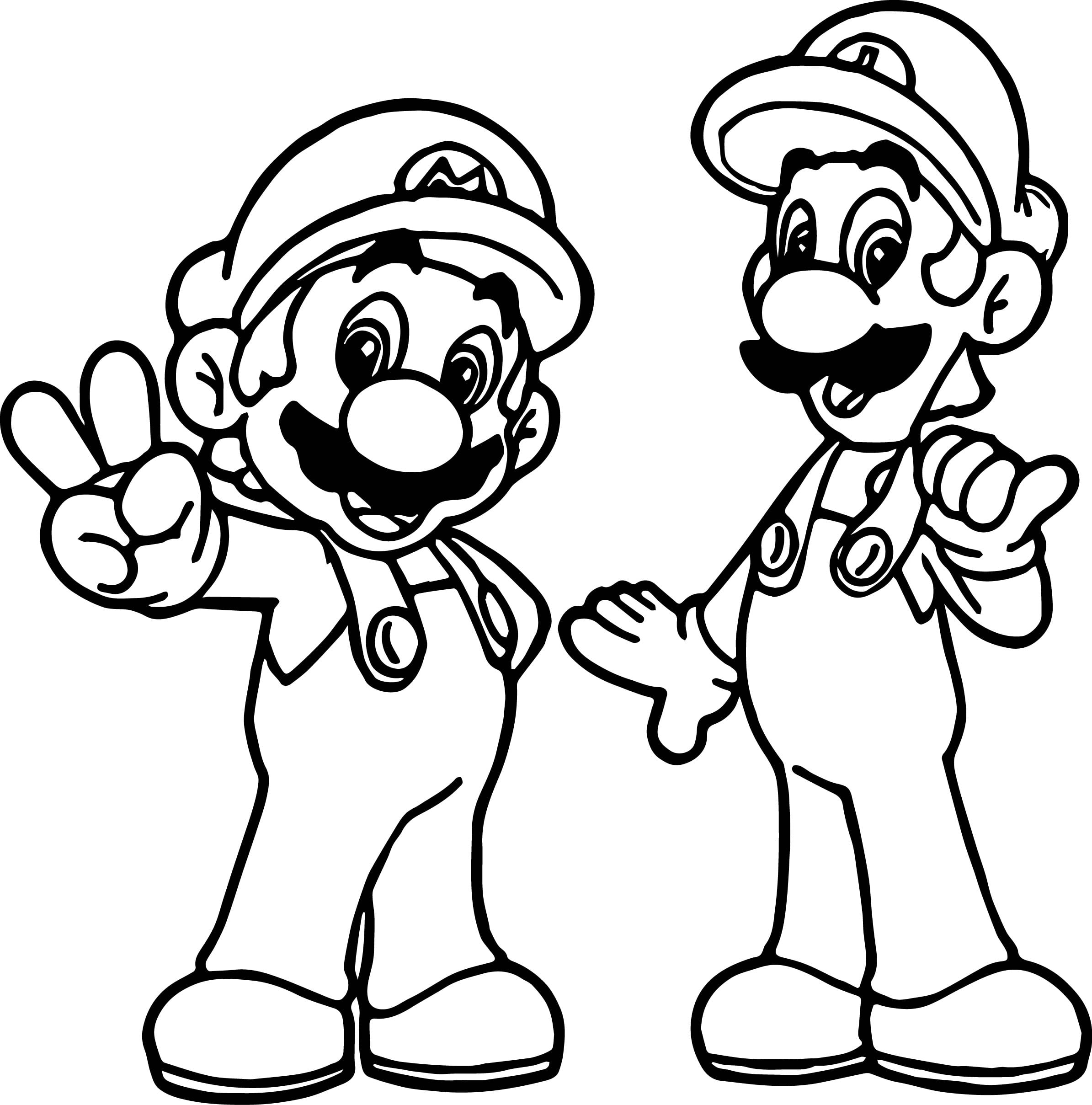 Mario and Luigi Pictures to Color Luxury Coloring Page Mario and Luigi