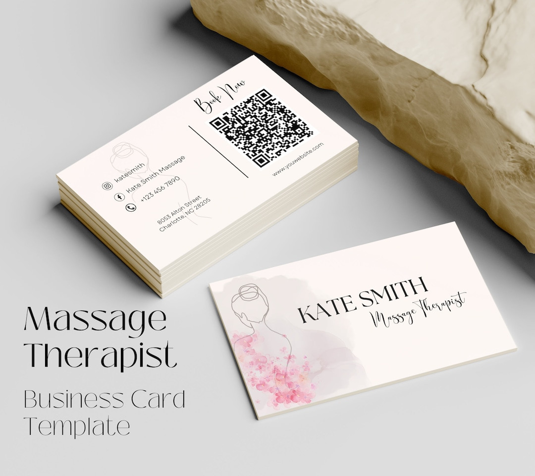 Massage therapist Business Card Examples Awesome Massage therapist Business Card Template I Esthetician Business Card