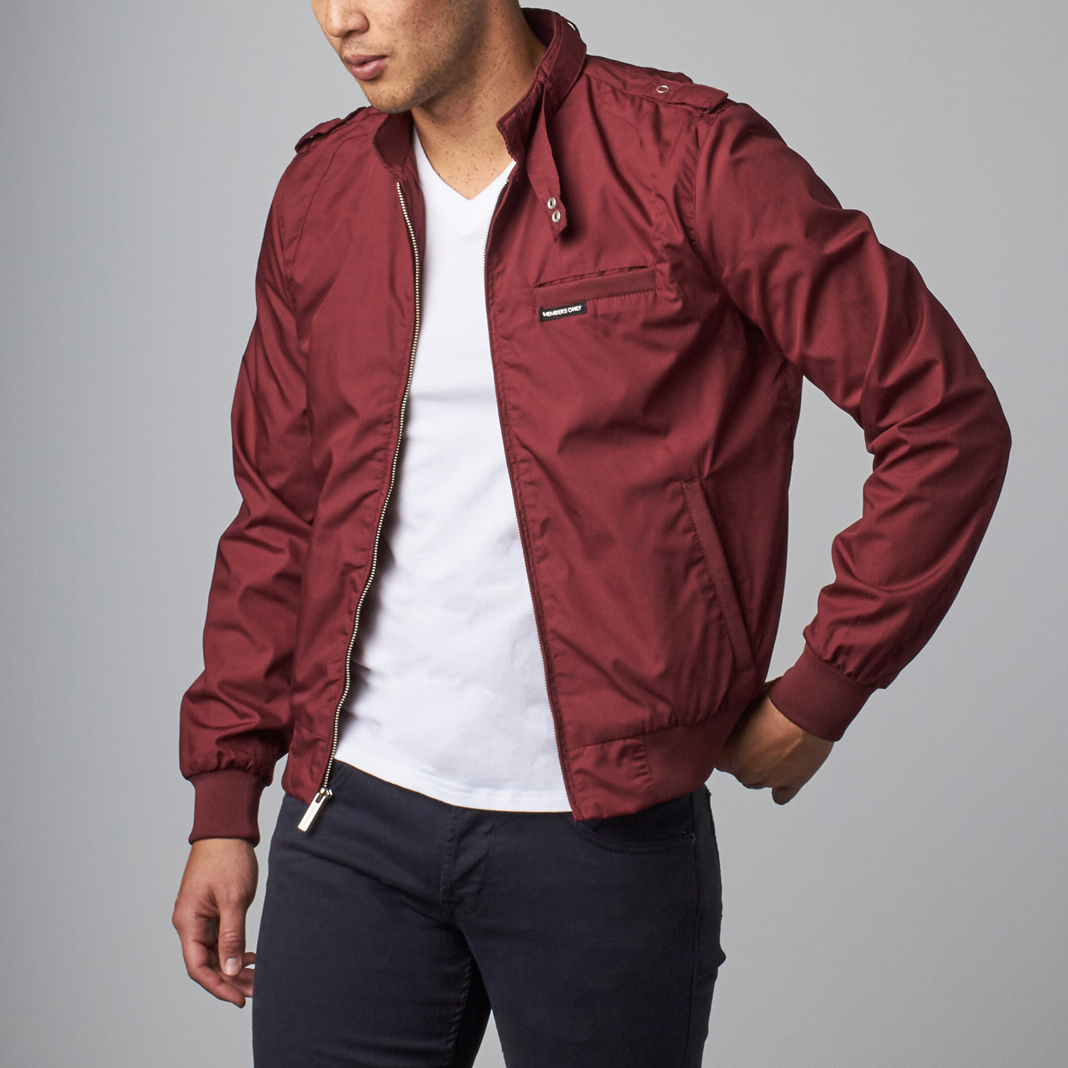 Members Only Jacket Lovely Members Ly Iconic Racer Jacket Burgundy S Members Ly