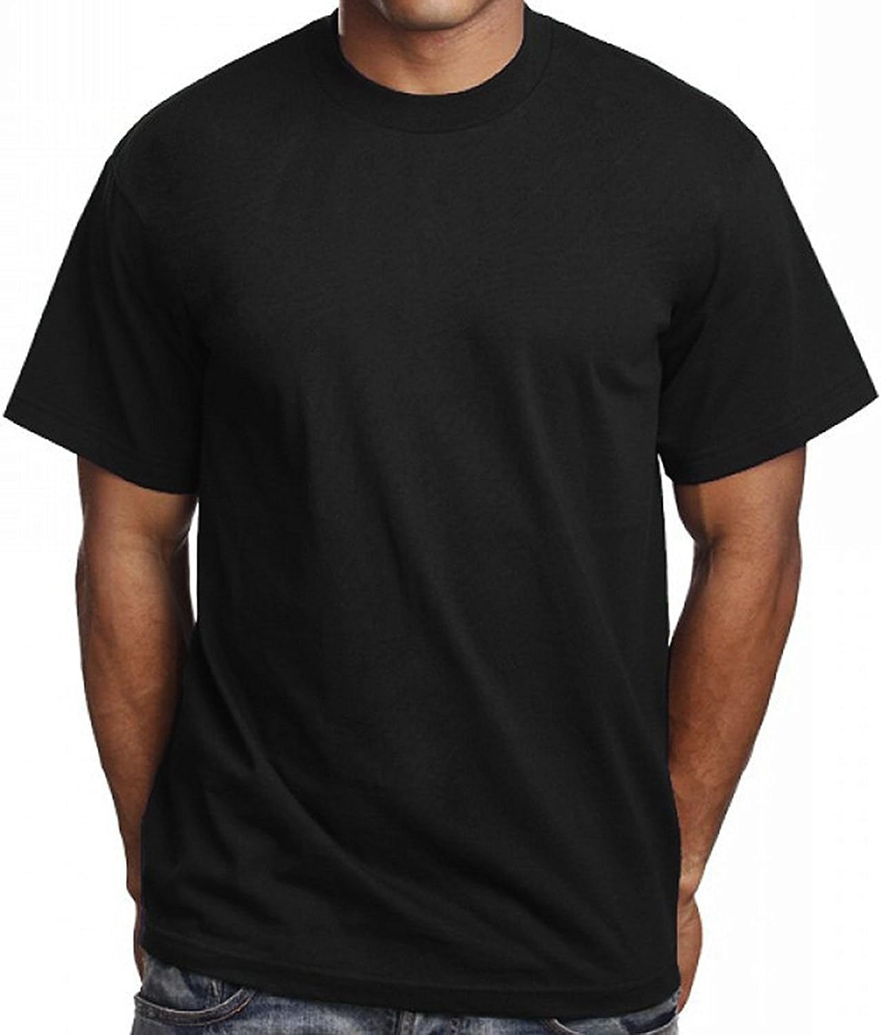 Mens Black Plain T Shirt Elegant Amazon 6 Pack Men S Plain Black T Shirts Pro 5 athletic Blank Tees