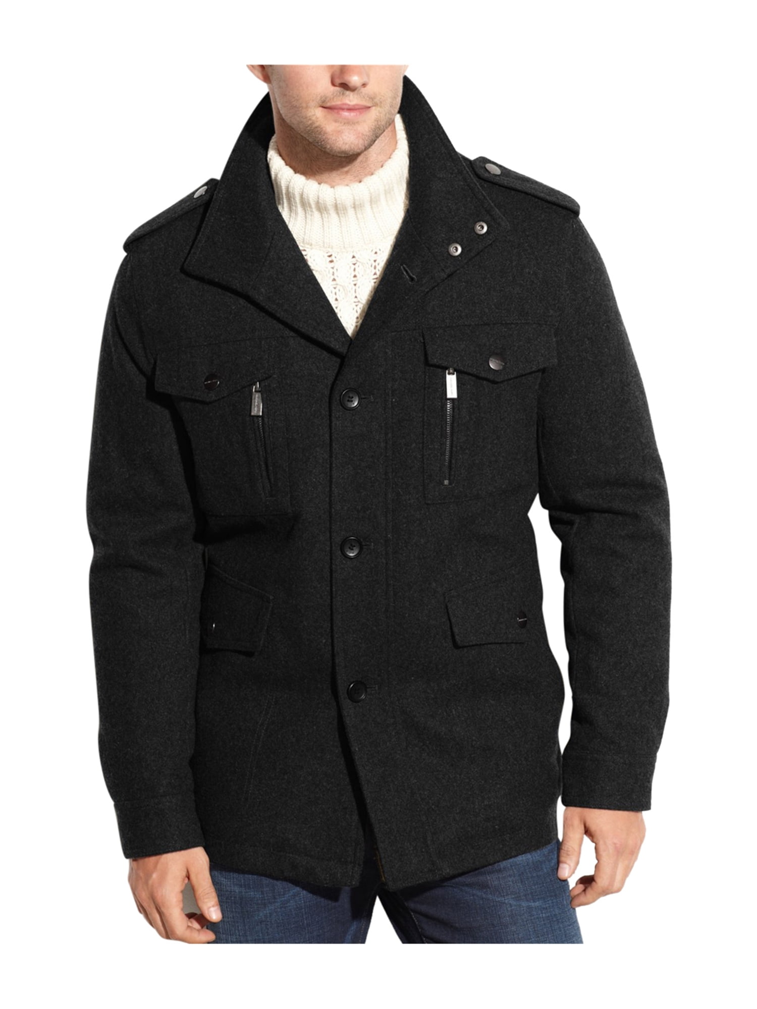 Mens Pea Coat Black Beautiful Michael Kors Michael Kors Mens Wool Blend Pea Coat Black 3xl