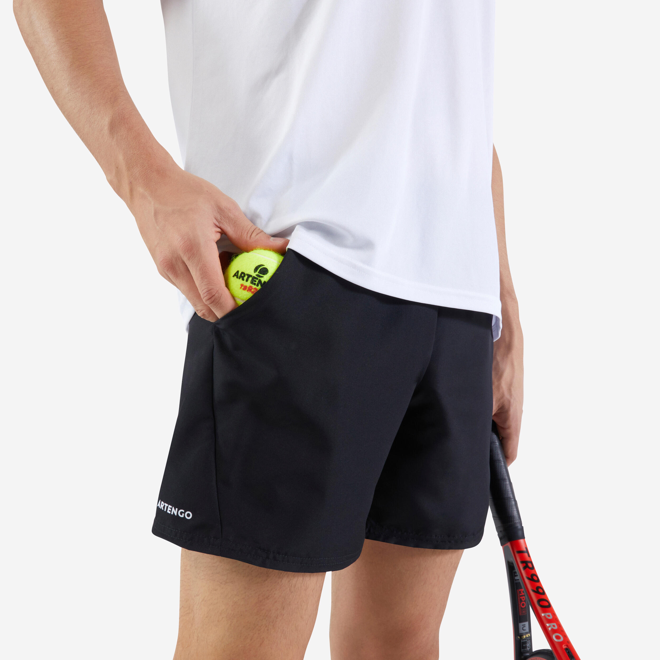 Mens Tennis Shorts Inspirational Men S Tennis Shorts Dry Tsh 100 Smoked Black Artengo Decathlon