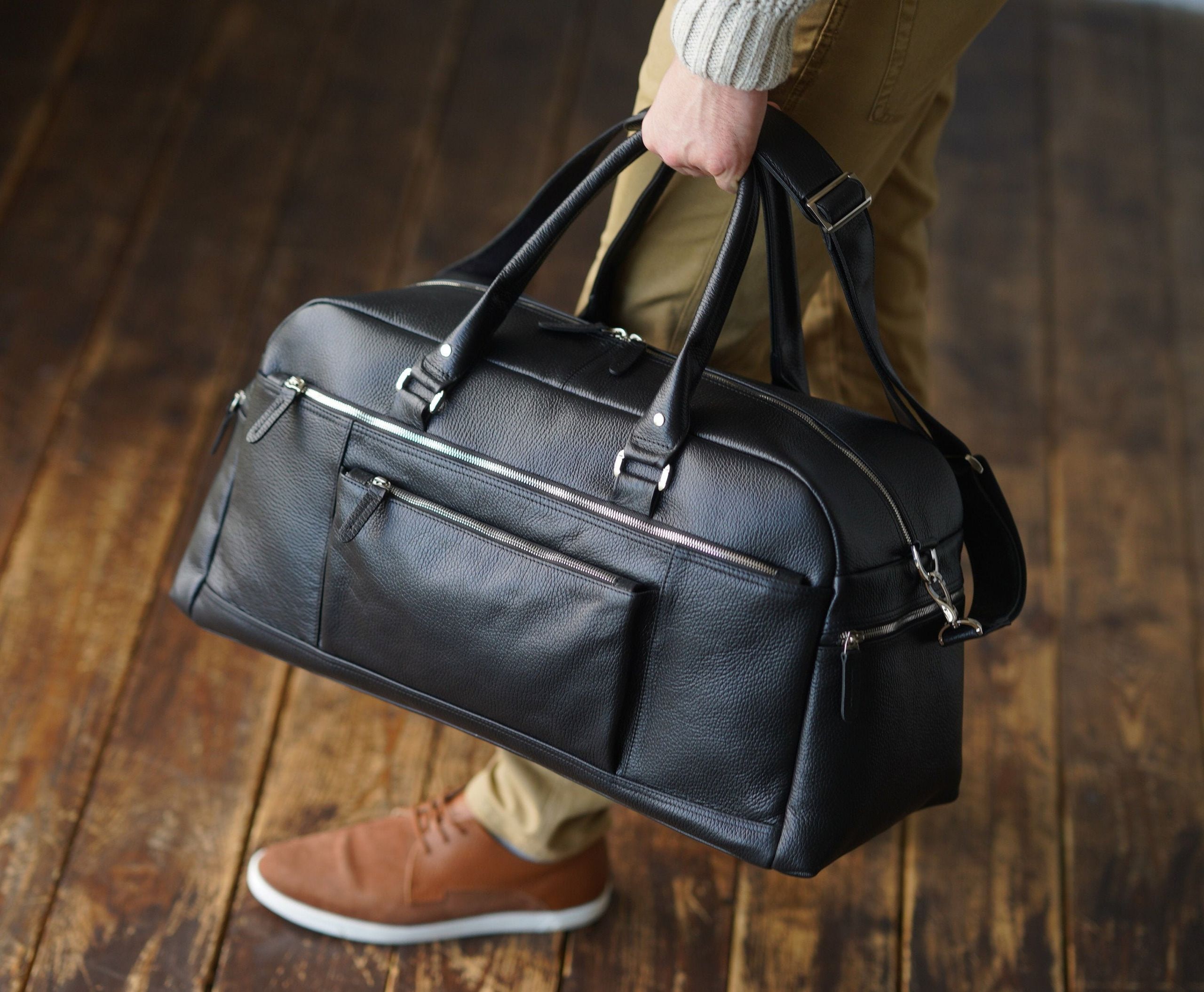 Mens Travel Bag Lovely Leather Travel Bag Men S Weekender Bag Black Duffel Bag