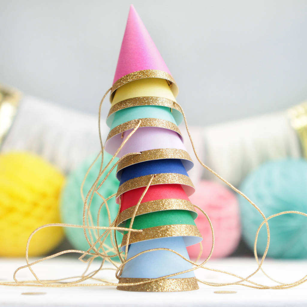 Mini Party Hat Inspirational Colourful and Glittery Gold Mini Party Hats by Postbox Party