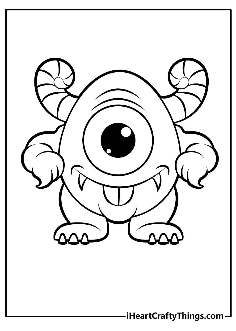 Monster Coloring Page Unique Cute Monsters Coloring Pages Coloring Home