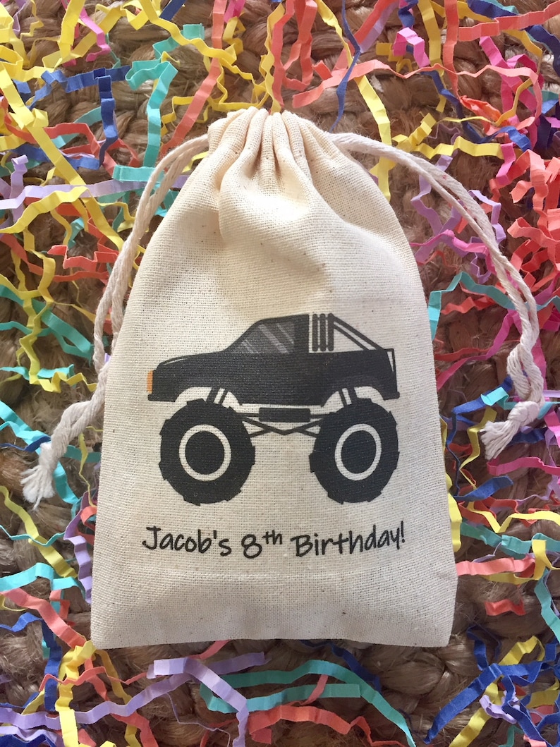 Monster Truck Party Favors Fresh Set Of 10 Monster Truck Party Favors Custom Muslin Cotton