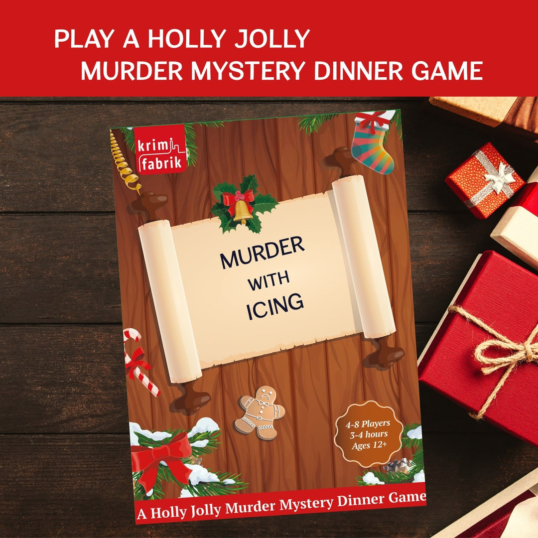 Murder Mystery Dinner Game Beautiful Murder with Icing Murder Mystery Dinner Game Christmas X Mas Game to